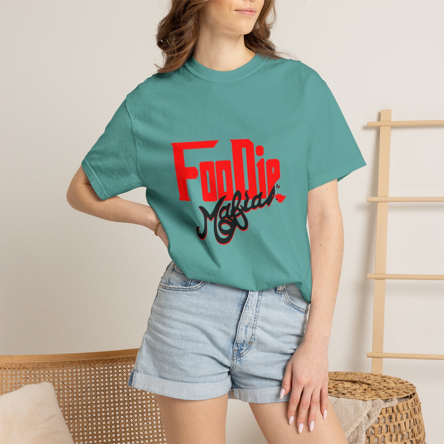 L.O.E.F Red Foodie Mafia Unisex Tee shirt (Black)