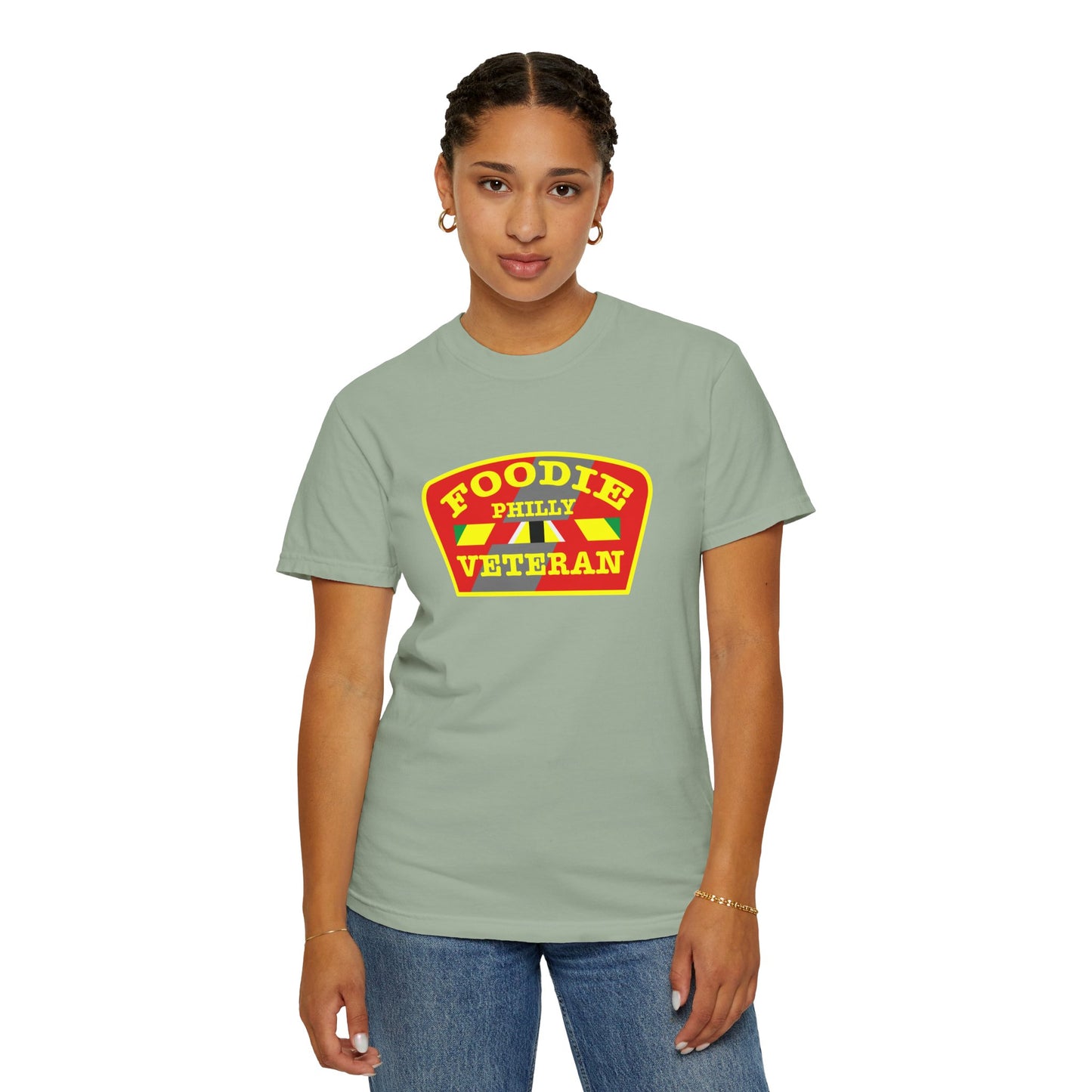 L.O.E.F Foodie Veteran PHILLY Unisex Tee Shirt (Yellow)