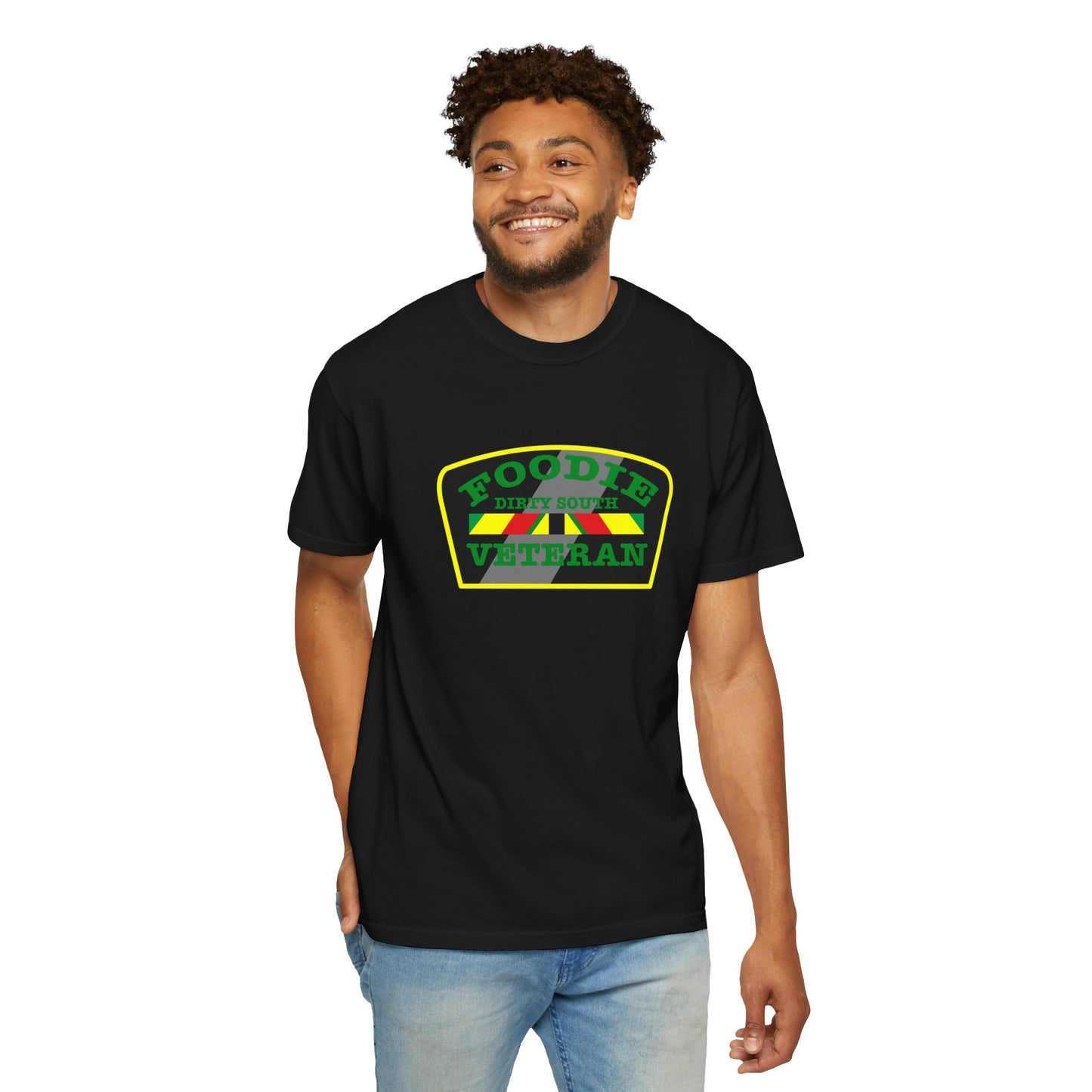 L.O.E.F Foodie Veteran DIRTY SOUTH Unisex Tee Shirt (Green)