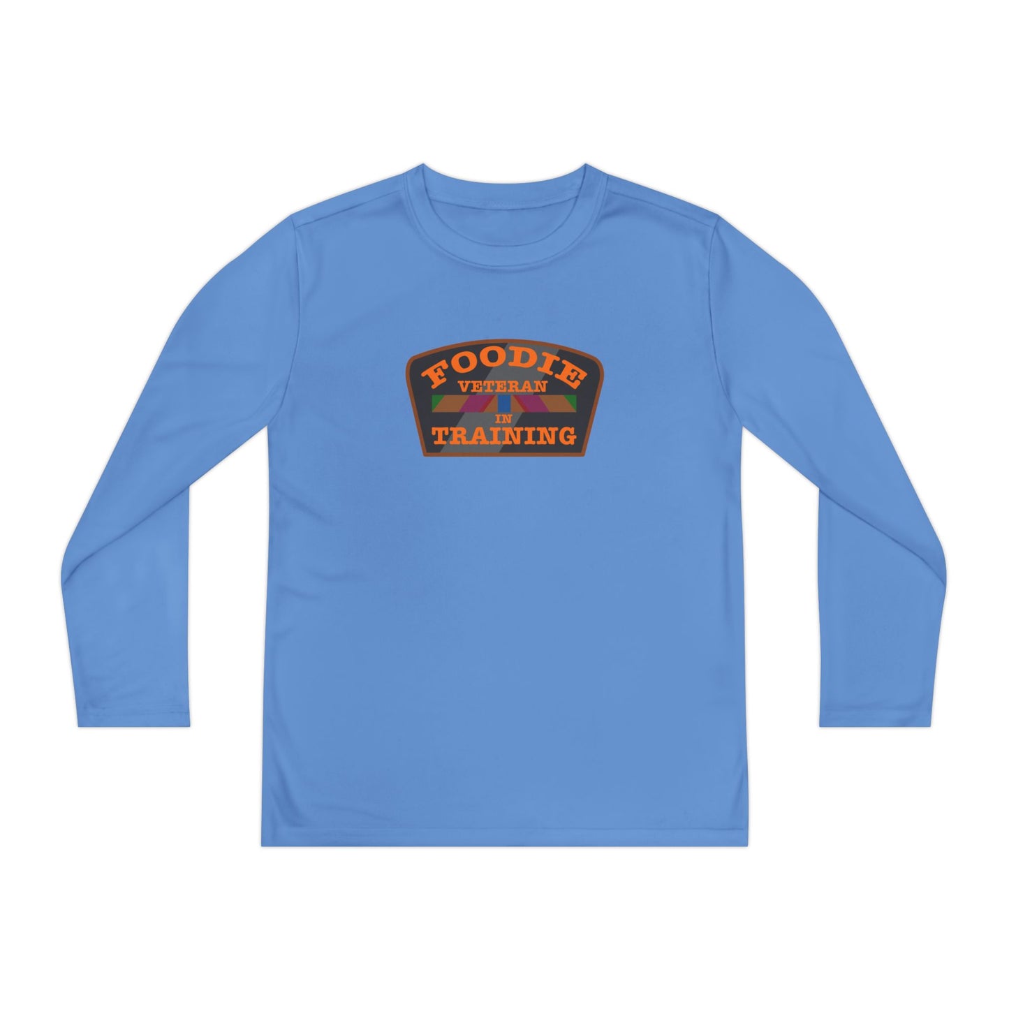 L.O.E.F Foodie Veteran In Training Youth Long Sleeve Tee (Orange)