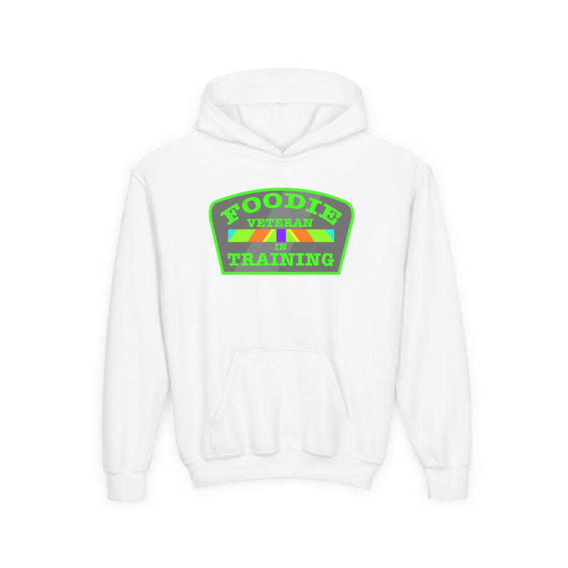 L.O.E.F Foodie Veteran In Training Kids Hoodie (Neon Green)