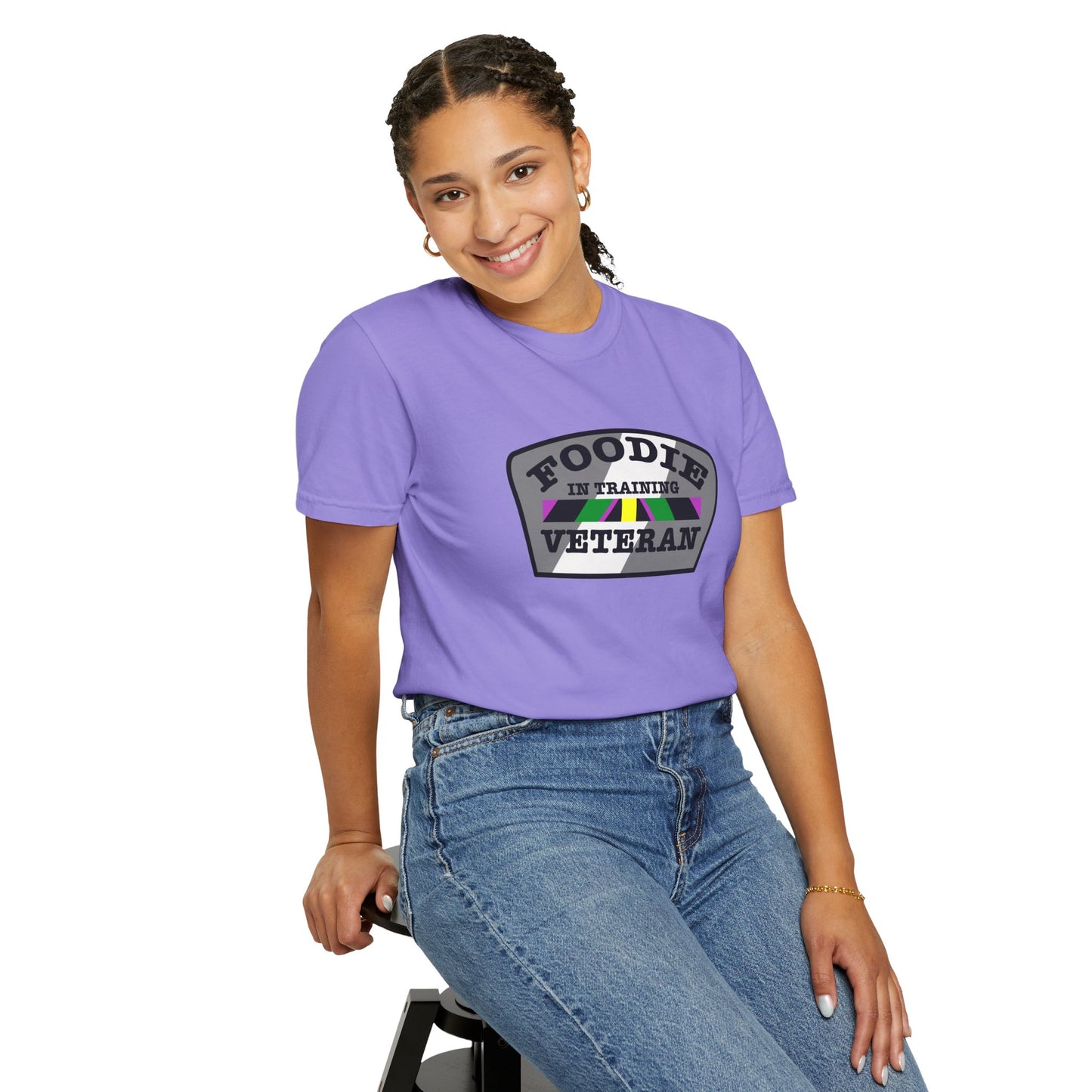 L.O.E.F Foodie Veteran IN TRAINING Unisex Tee Shirt (Gray)