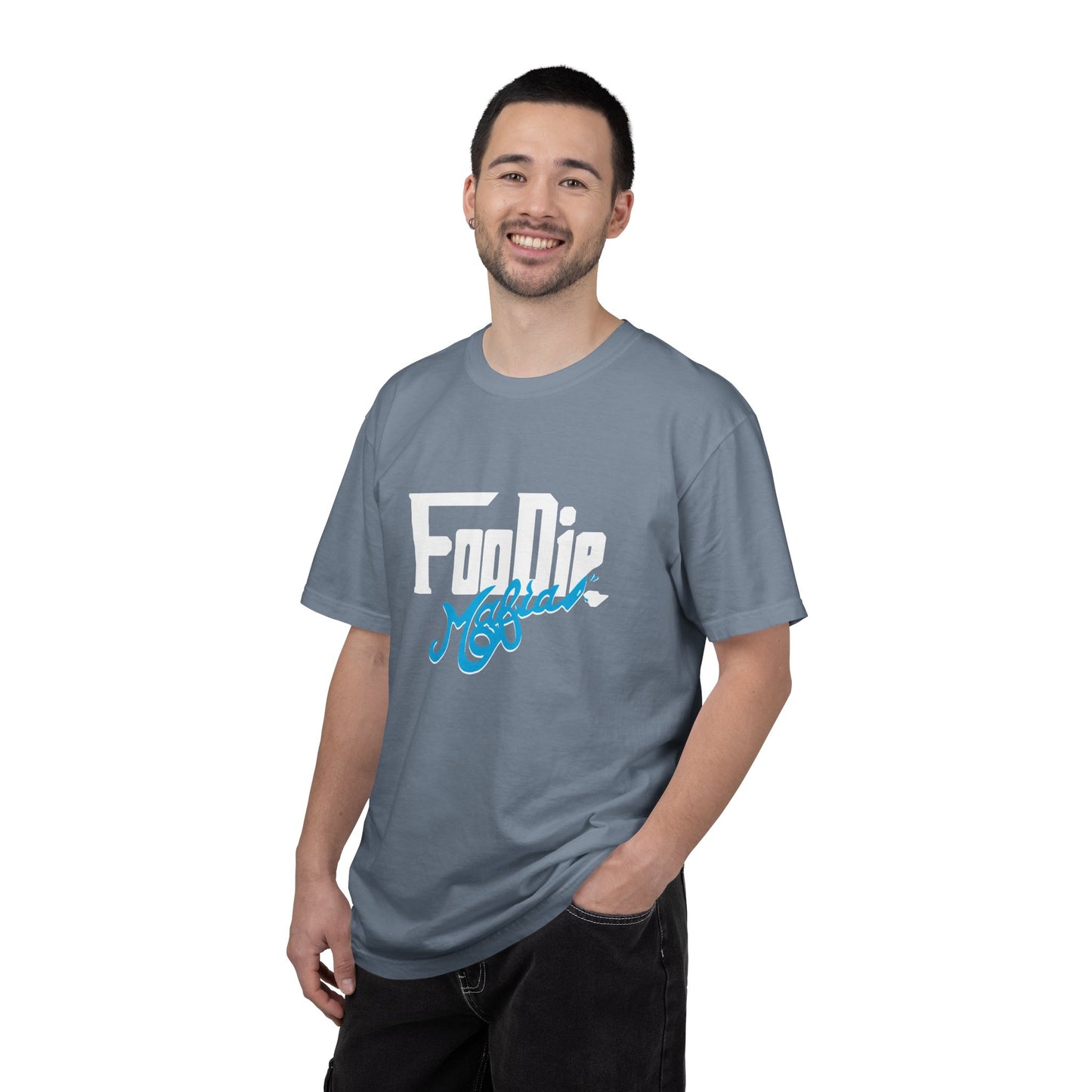 L.O.E.F White Foodie Mafia Unisex Tee shirt (Apricot)