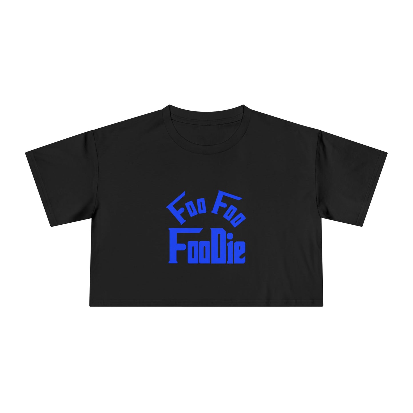 L.O.E.F FOO FOO FOODIE Women Crop Tee(Dark Blue)