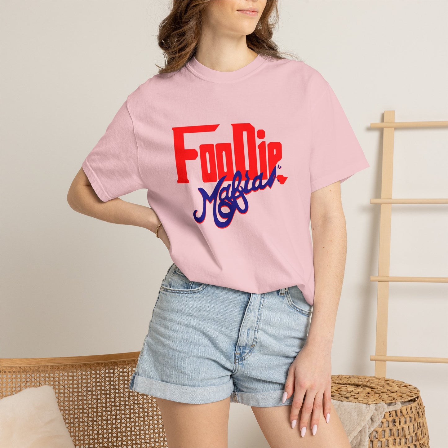 L.O.E.F Red Foodie Mafia Unisex Tee shirt (Dark Blue)
