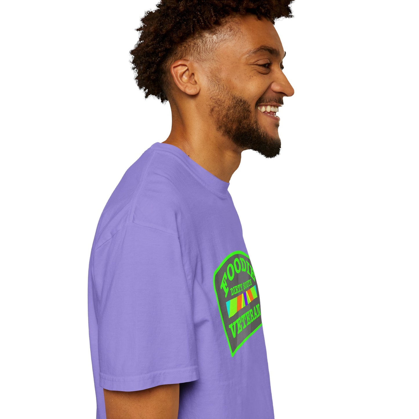 L.O.E.F Foodie Veteran DIRTY SOUTH Unisex Tee Shirt (Neon Green)