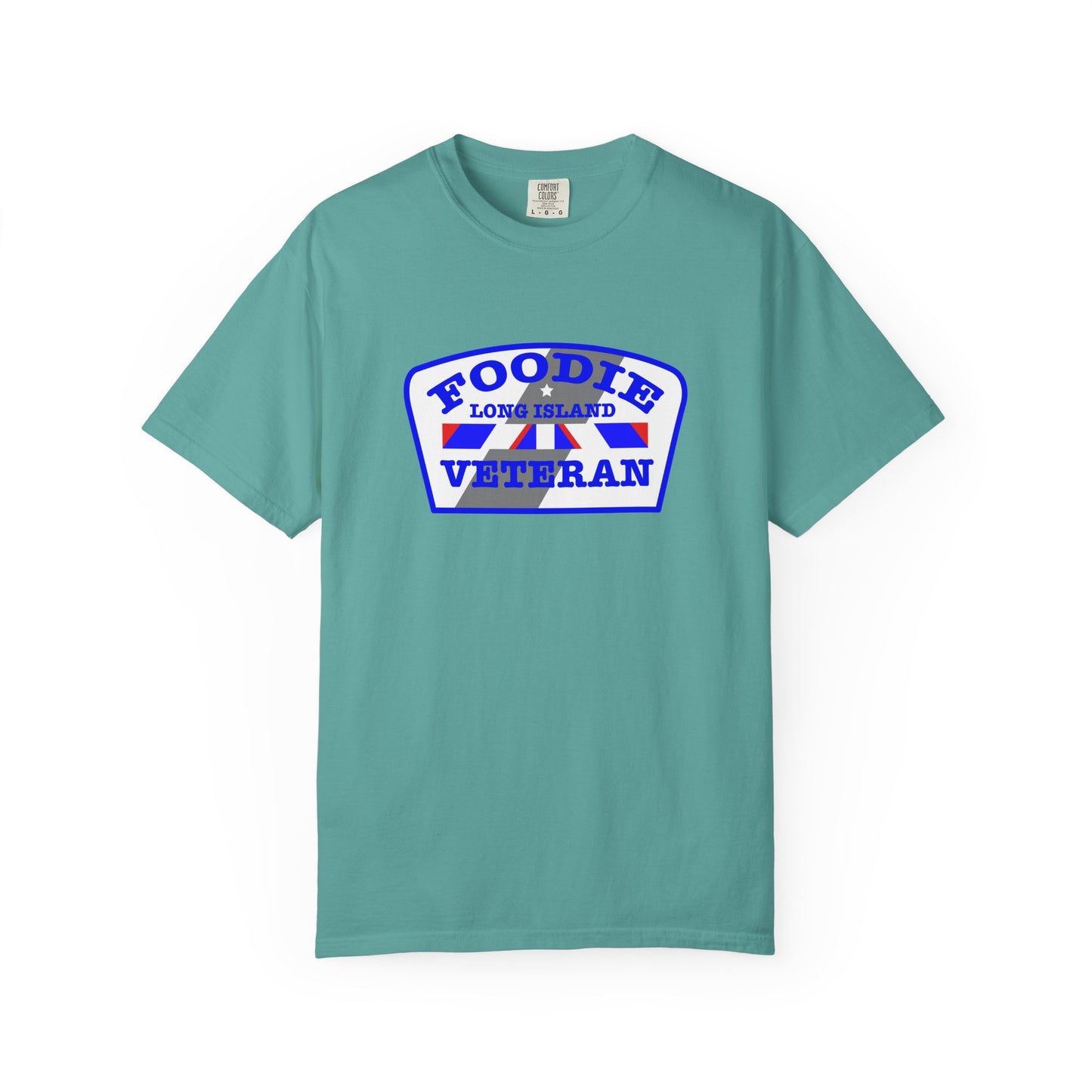 L.O.E.F Foodie Veteran Long Island Unisex Tee Shirt (Blue)