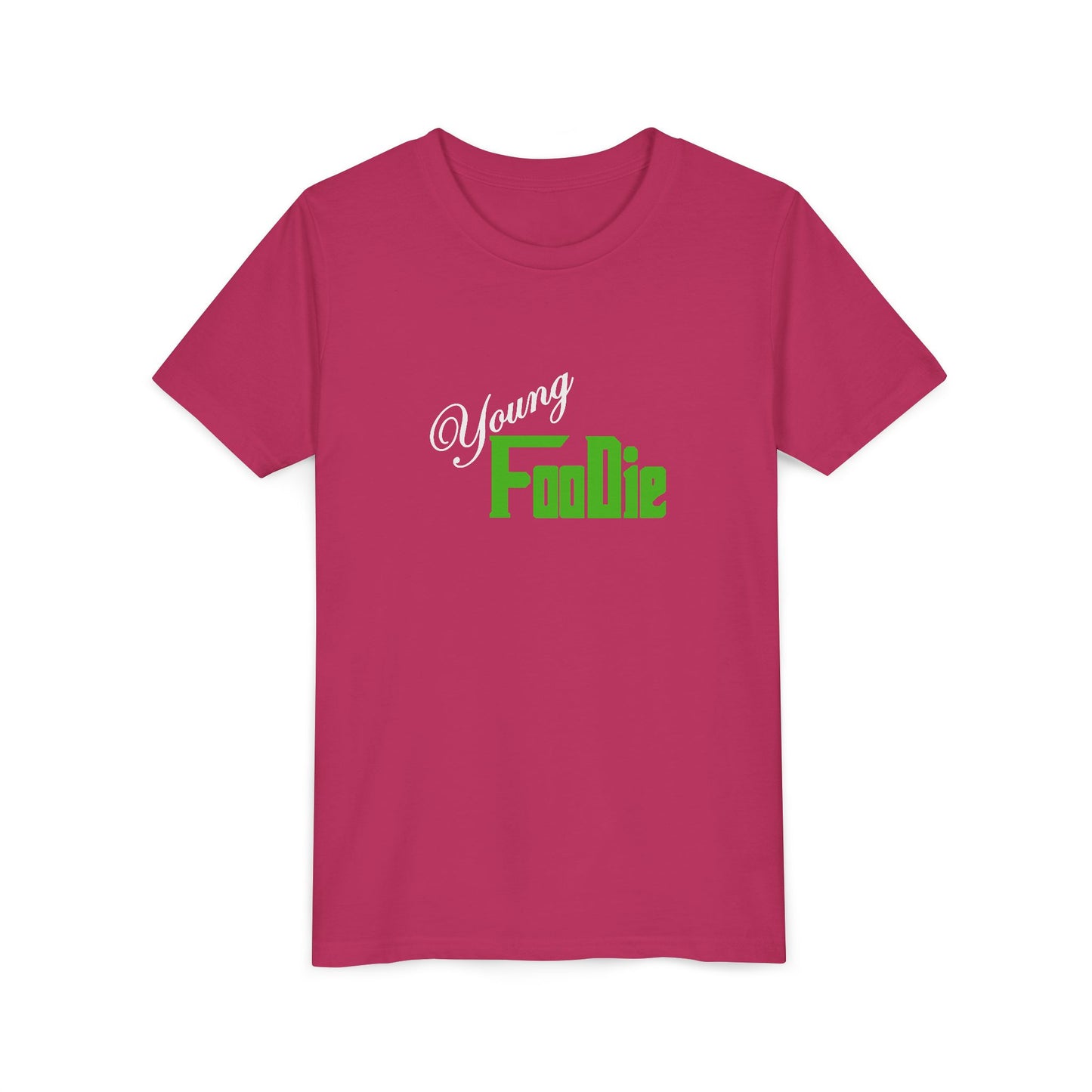 L.O.E.F White Young Foodie Youth Short Sleeve Tee (Kelly Green)