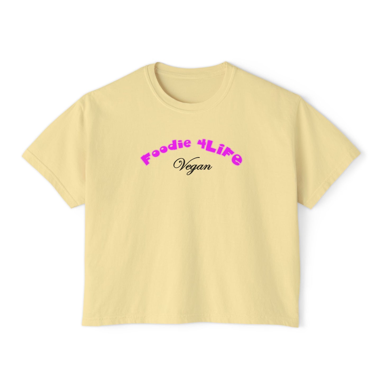 L.O.E.F Foodie 4Life Vegan Boxy Tee (Fuchsia)