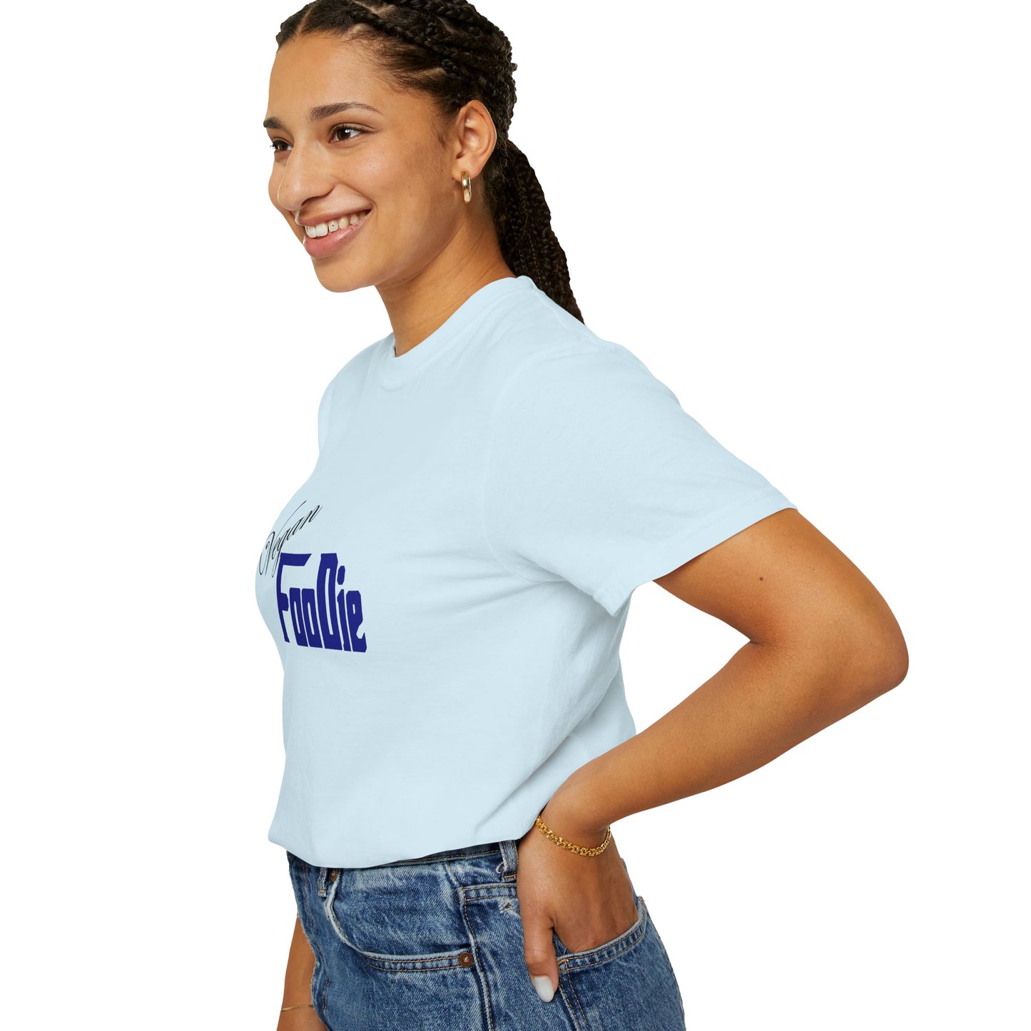 L.O.E.F Unisex Vegan Foodie Tee Shirt (Dark Blue)