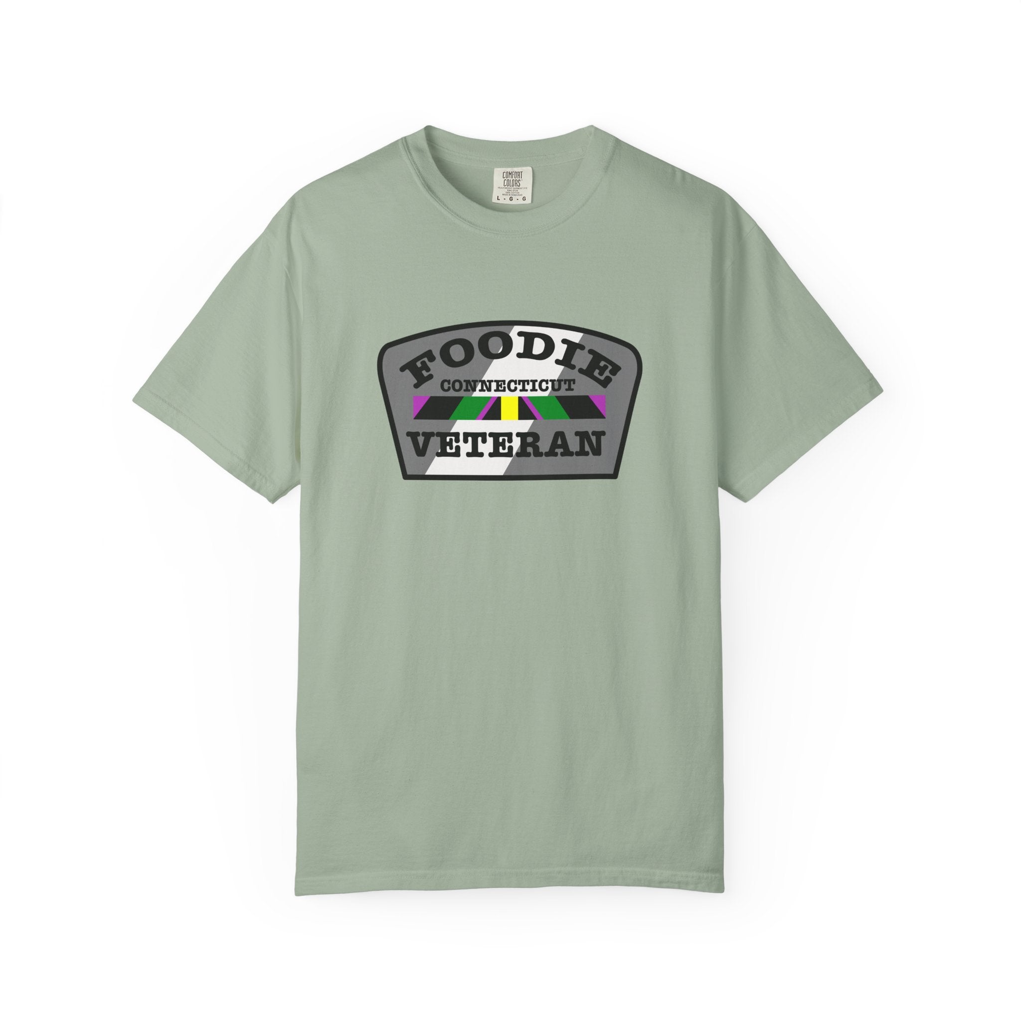 L.O.E.F Foodie Veteran CONNECTICUT Unisex Tee Shirt (Black)