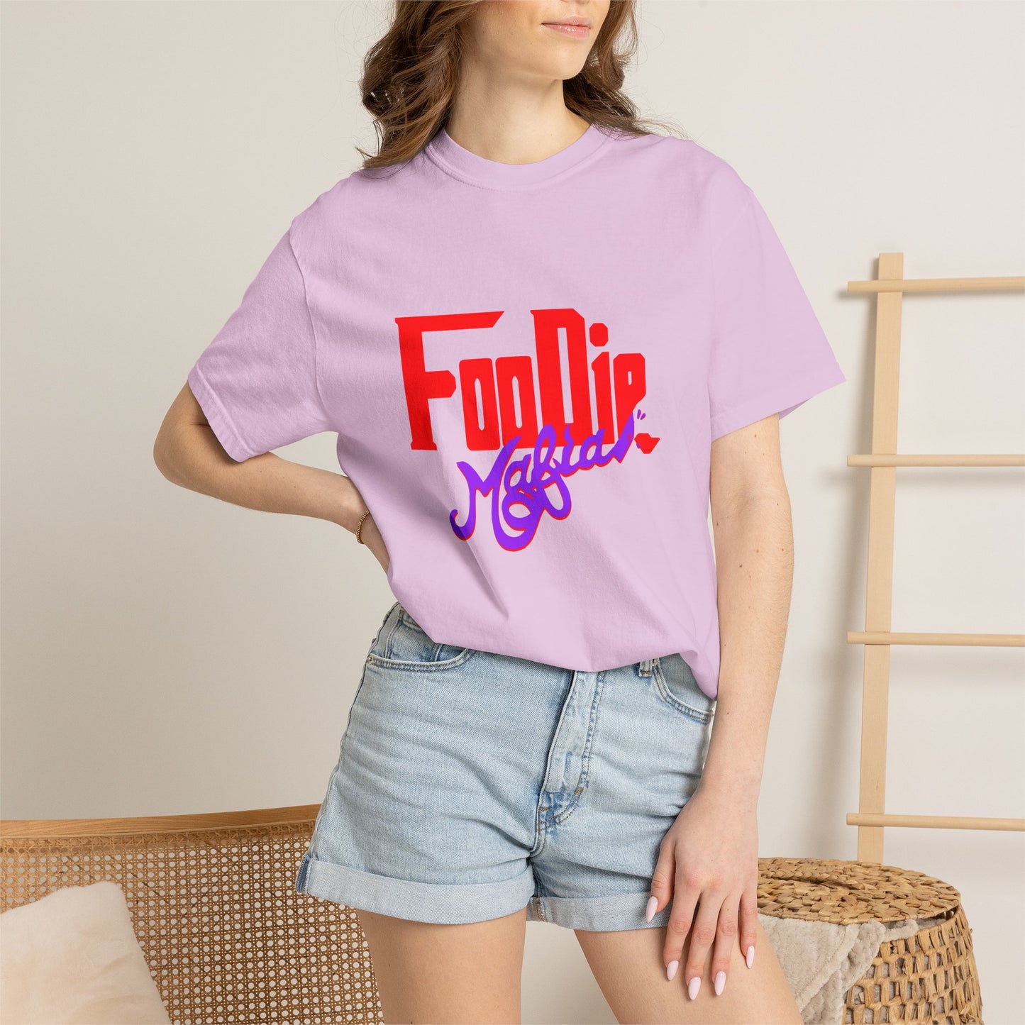 L.O.E.F Red Foodie Mafia Unisex Tee Shirt (Purple)