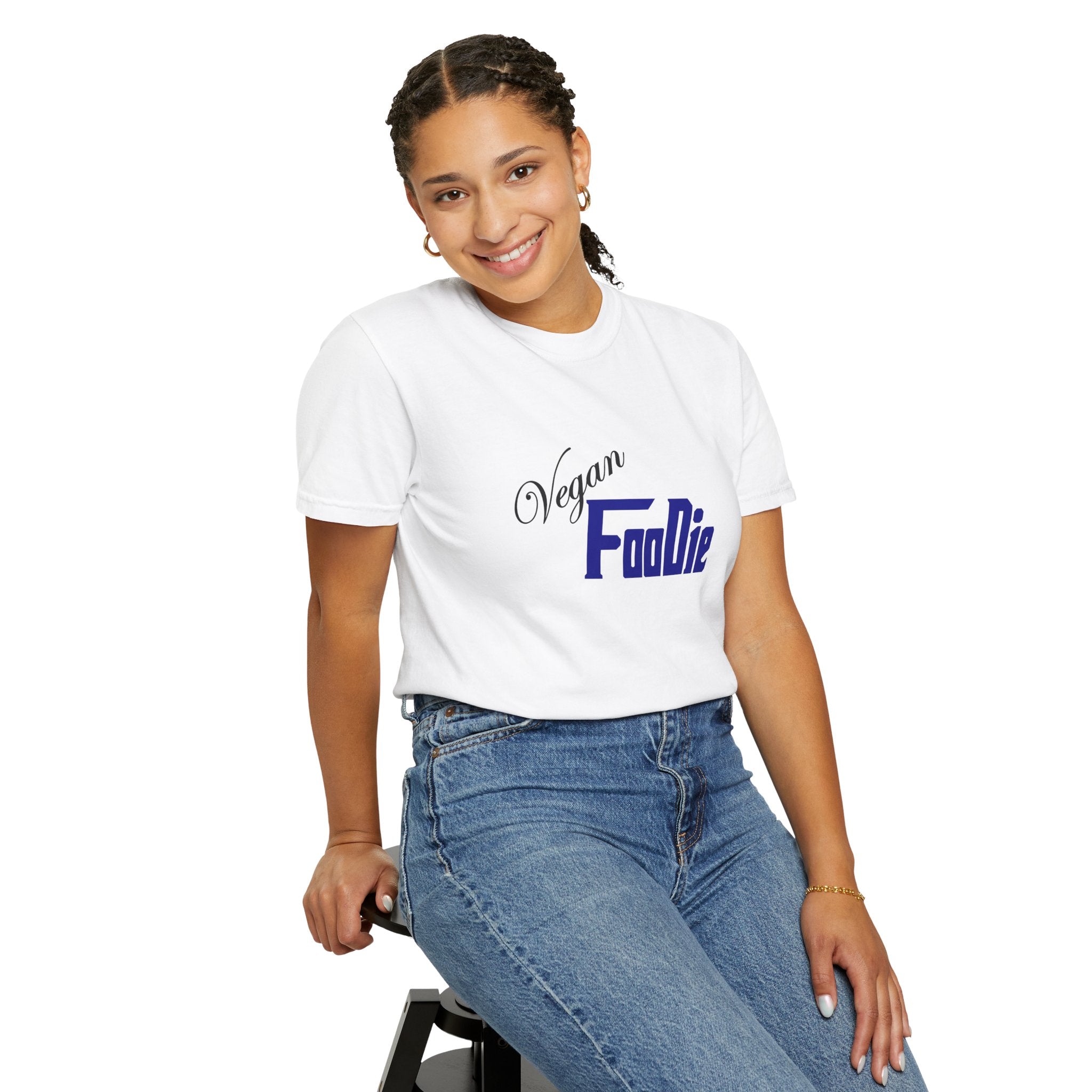 L.O.E.F Unisex Vegan Foodie Tee Shirt (Dark Blue)