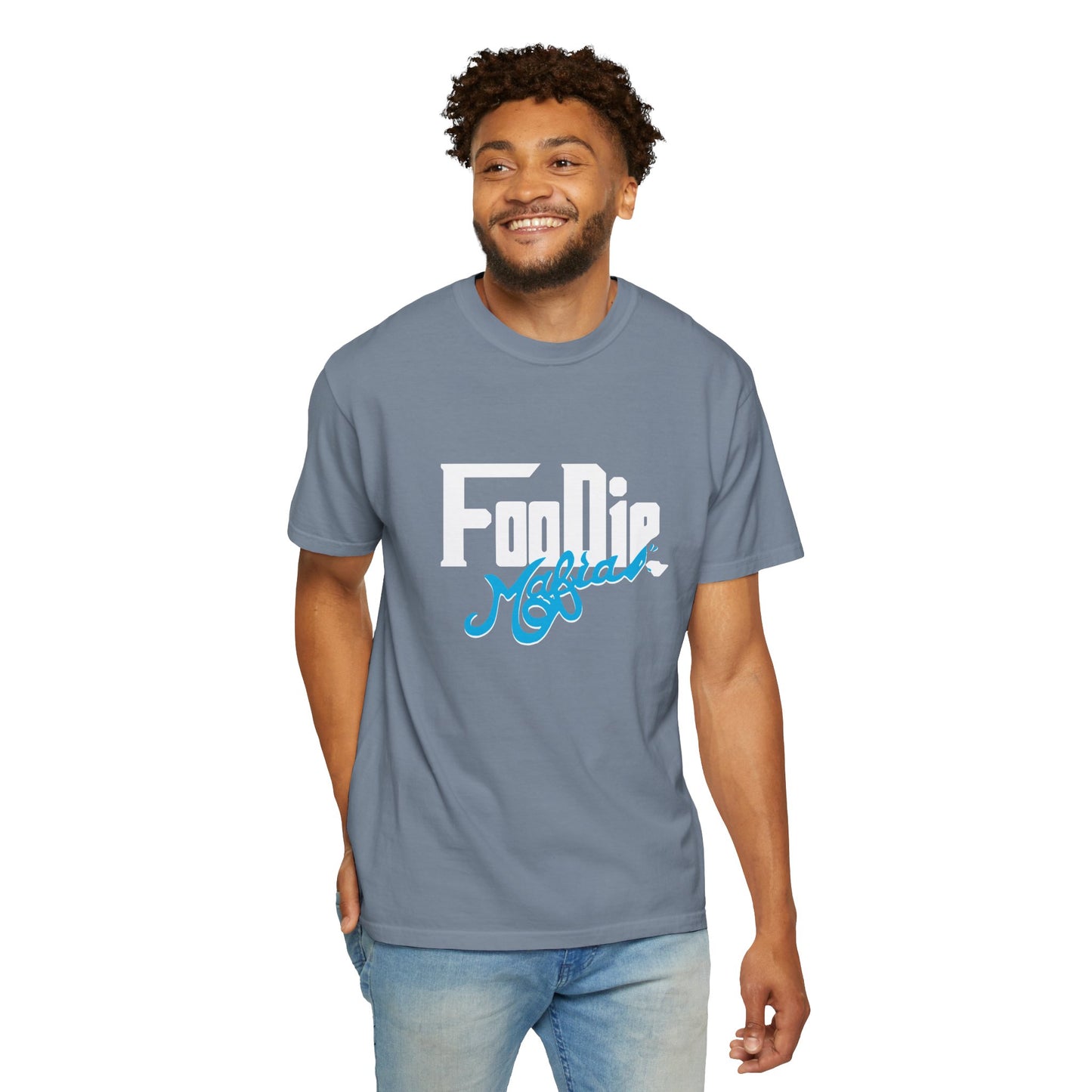 L.O.E.F White Foodie Mafia Unisex Tee shirt (Apricot)