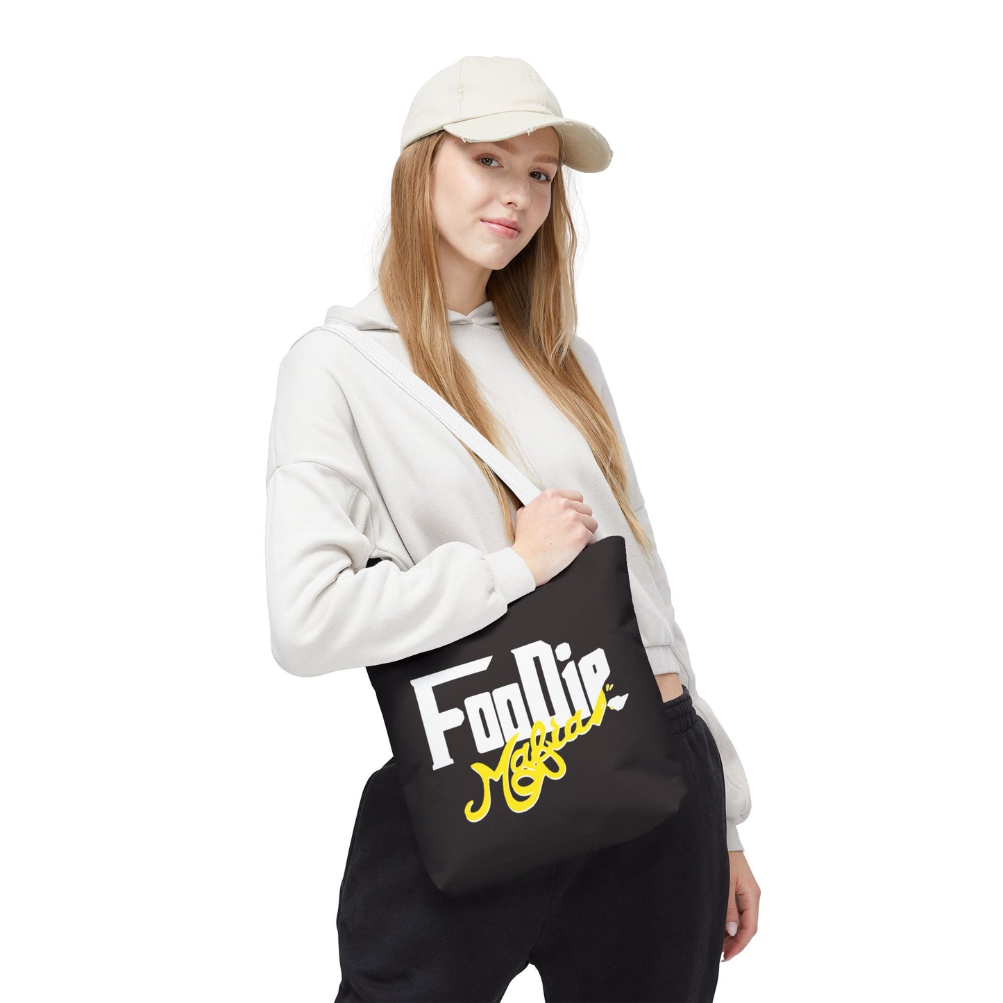 L.O.E.F White Foodie Mafia Tote Bag (Yellow)