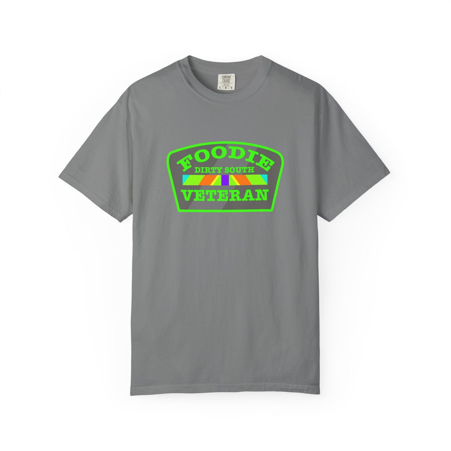 L.O.E.F Foodie Veteran DIRTY SOUTH Unisex Tee Shirt (Neon Green)