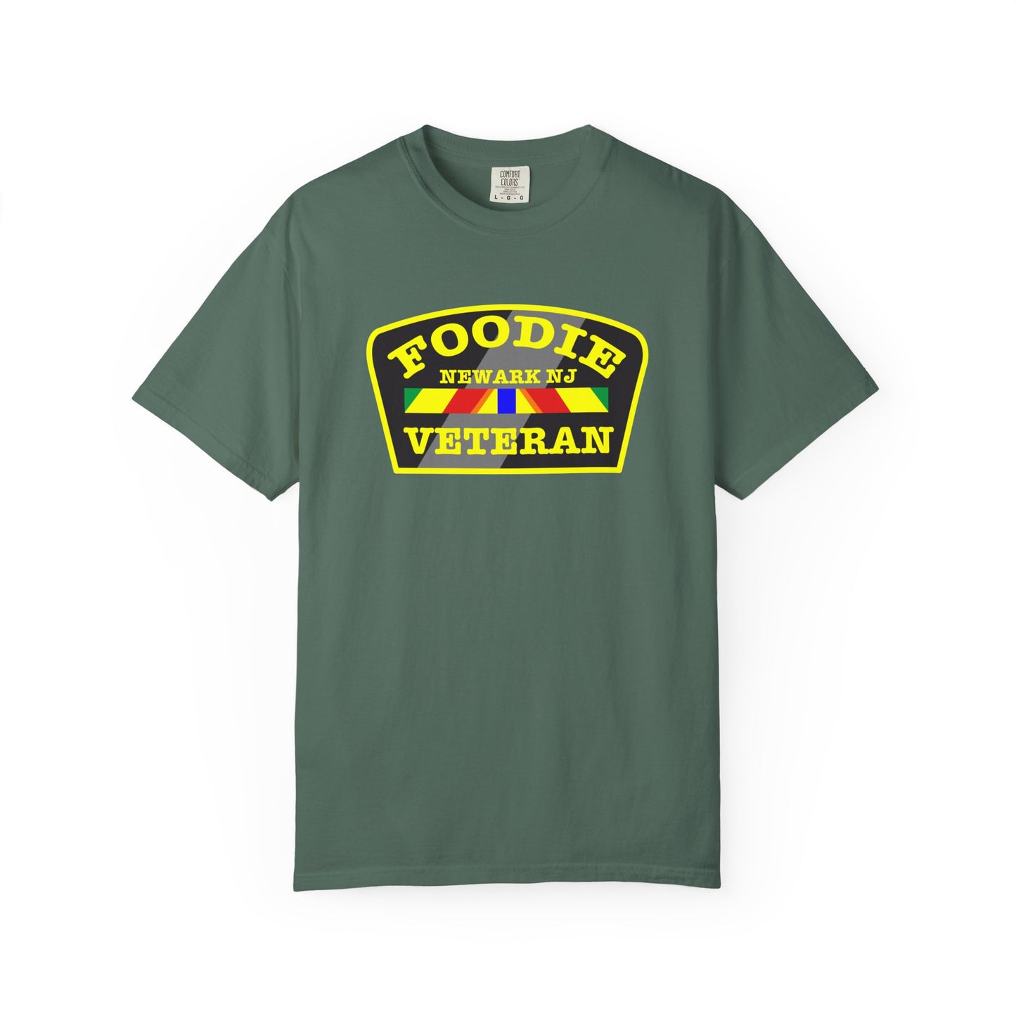 L.O.E.F Foodie Veteran NEWARK NJ Unisex Tee Shirt (Yellow)