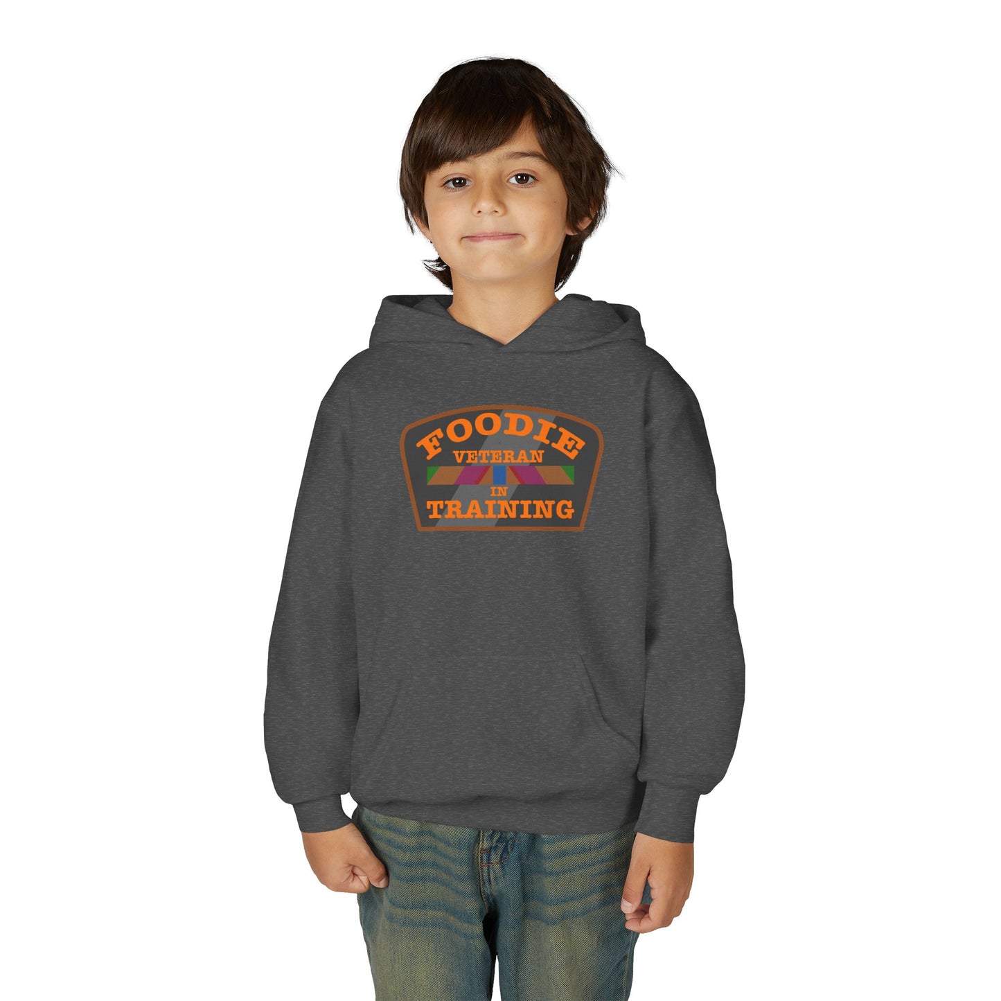 L.O.E.F Foodie Veteran In Training Kids Hoodie (Orange)