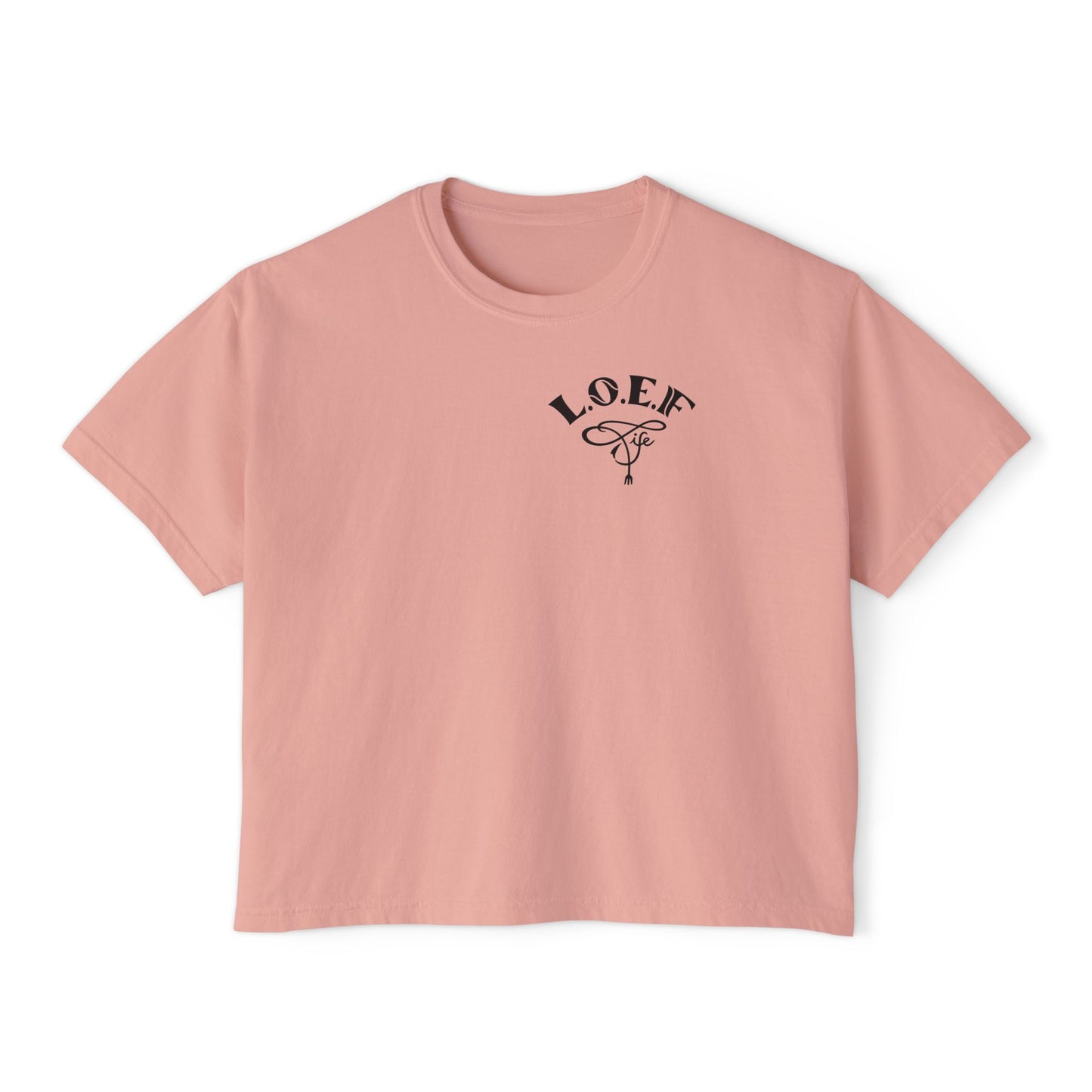 L.O.E.F Foodie 4Life Vegan Boxy Tee (White)
