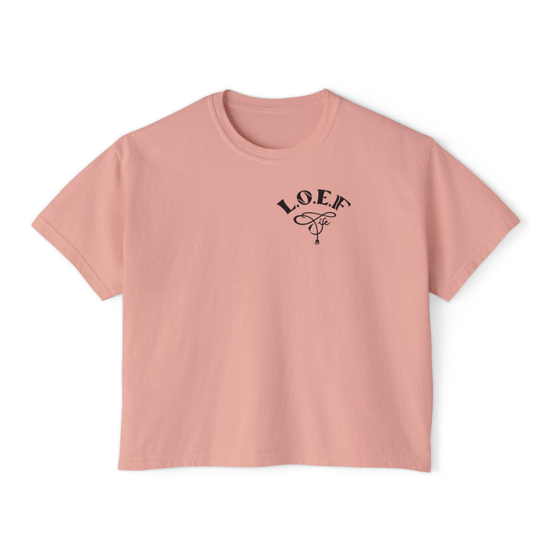 L.O.E.F Foodie 4Life Vegan Boxy Tee (White)
