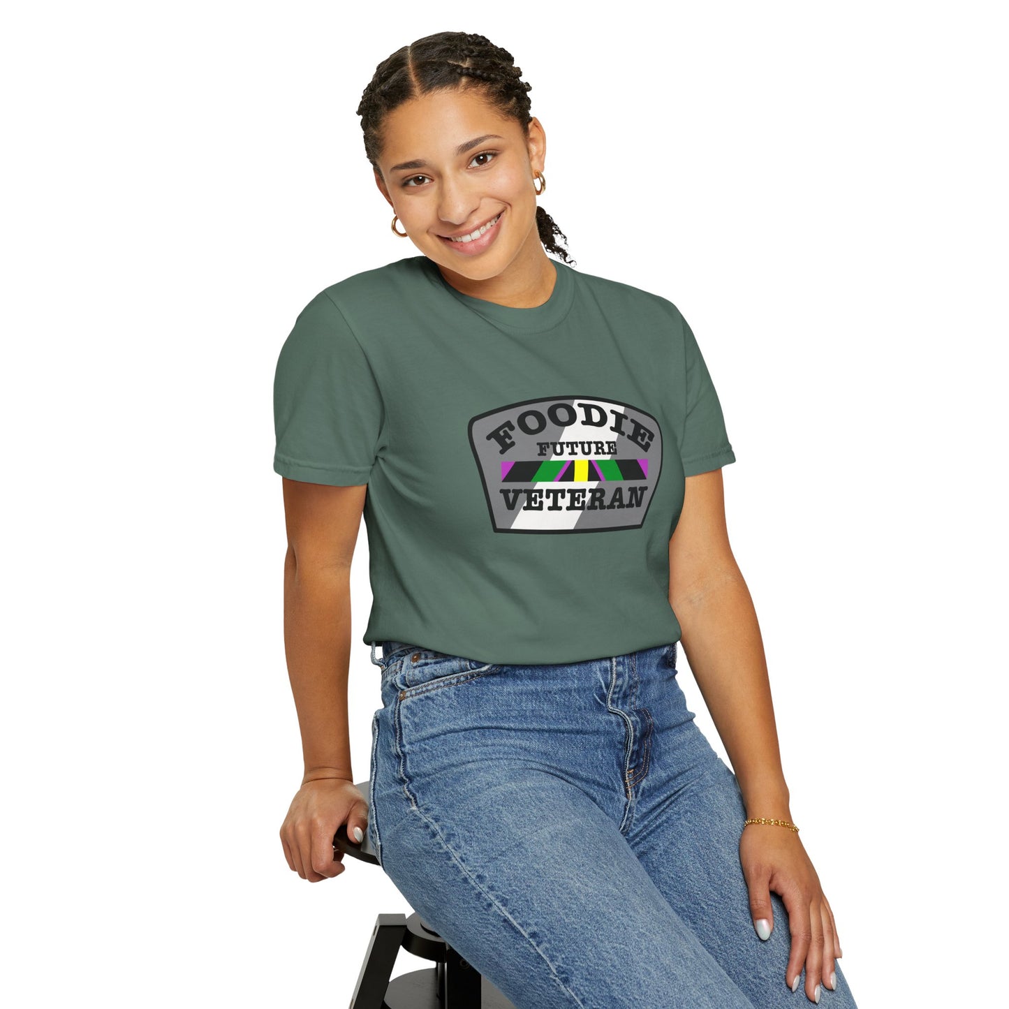 L.O.E.F Foodie Veteran FUTURE Unisex Tee Shirt (Gray)
