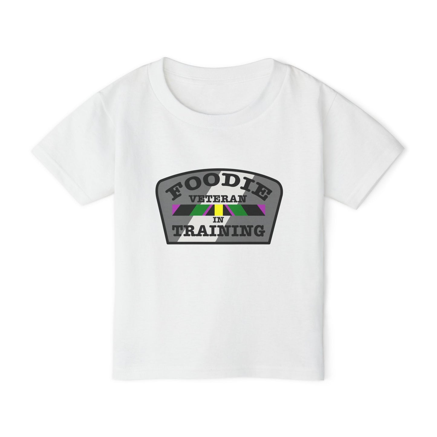 L.O.E.F Foodie Veteran In Training Toddler Tee Shirt (Gray)