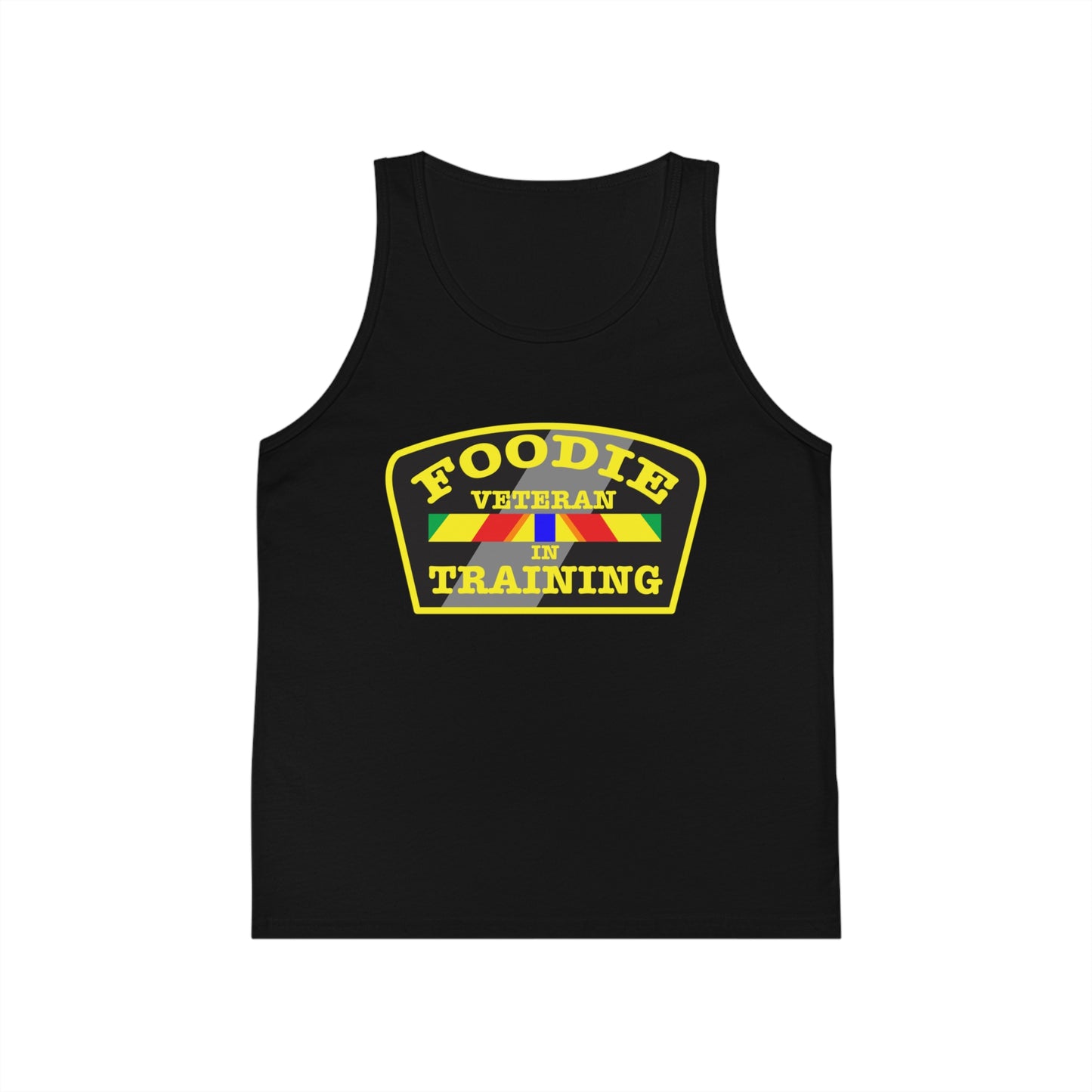 L.O.E.F Foodie Veteran In Training Kids Tank Top (Yellow)