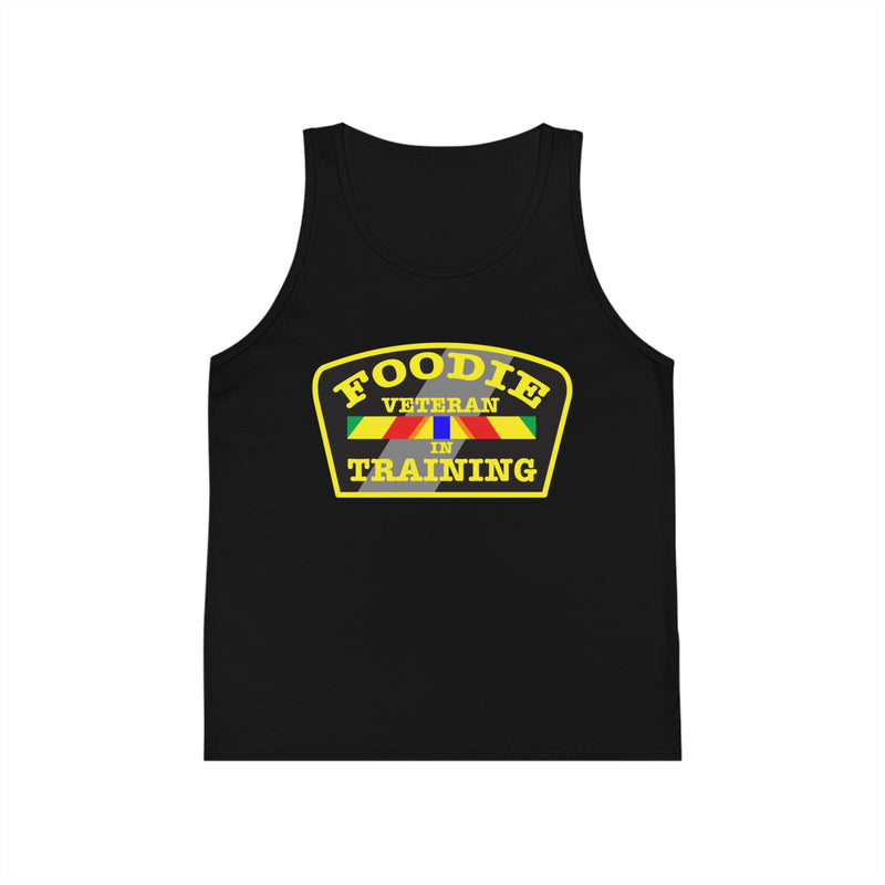 L.O.E.F Foodie Veteran In Training Kids Tank Top (Yellow)