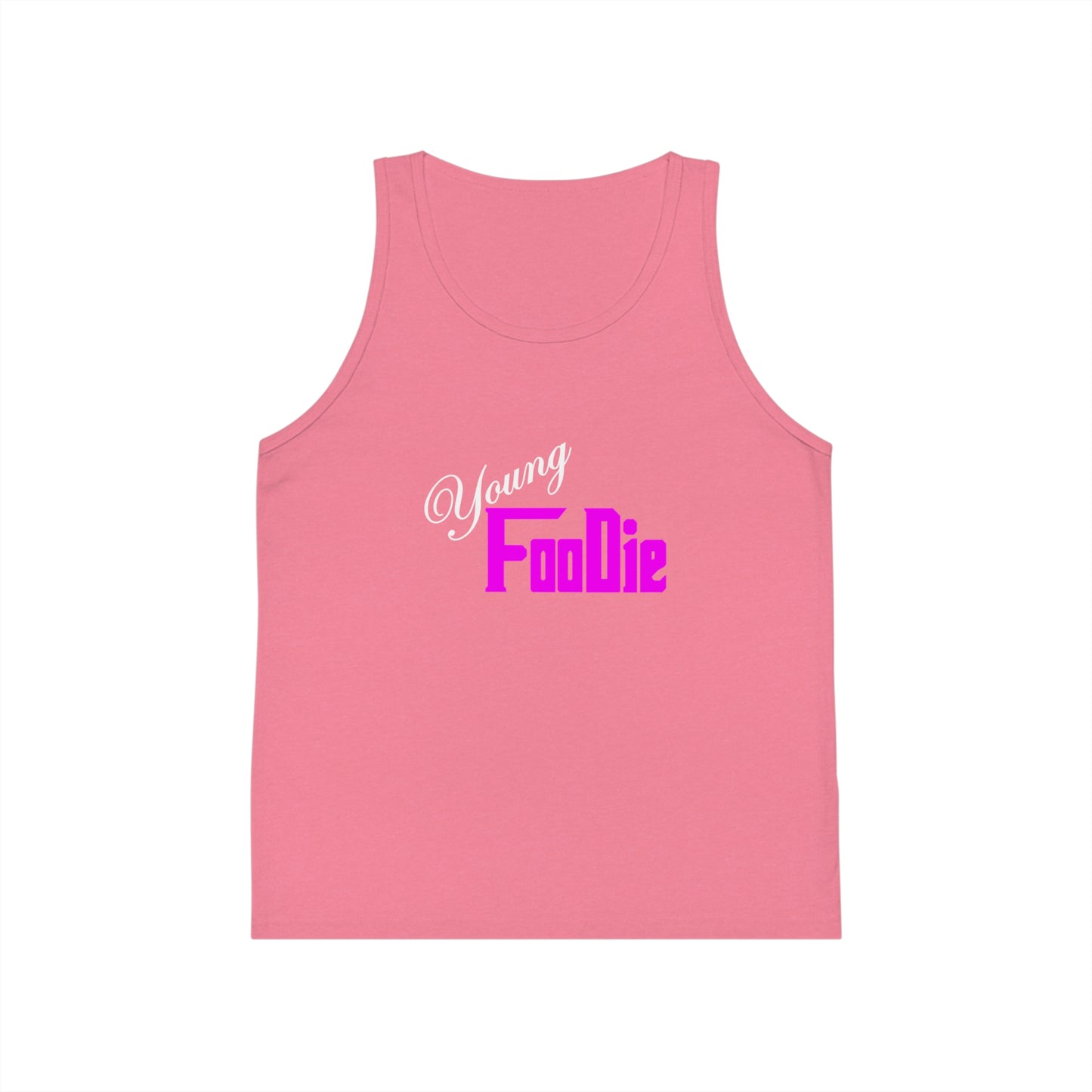 L.O.E.F White Young Foodie Kid Tank Top (Fuchsia)