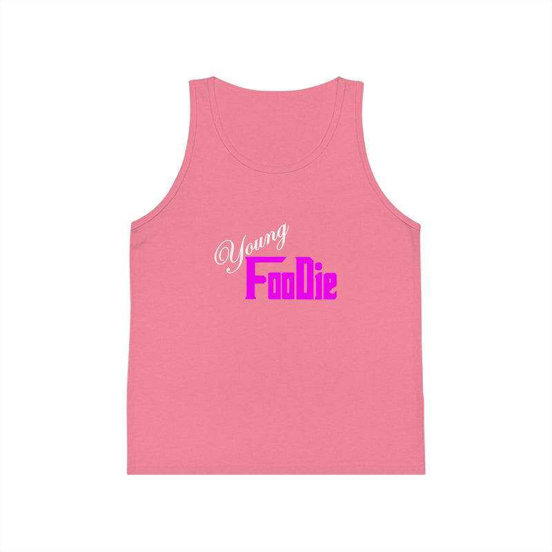 L.O.E.F White Young Foodie Kid Tank Top (Fuchsia)