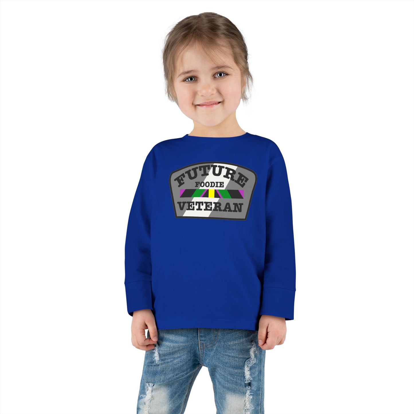 L.O.E.F Future Foodie Veteran Toddler Long Sleeve Tee (Gray)