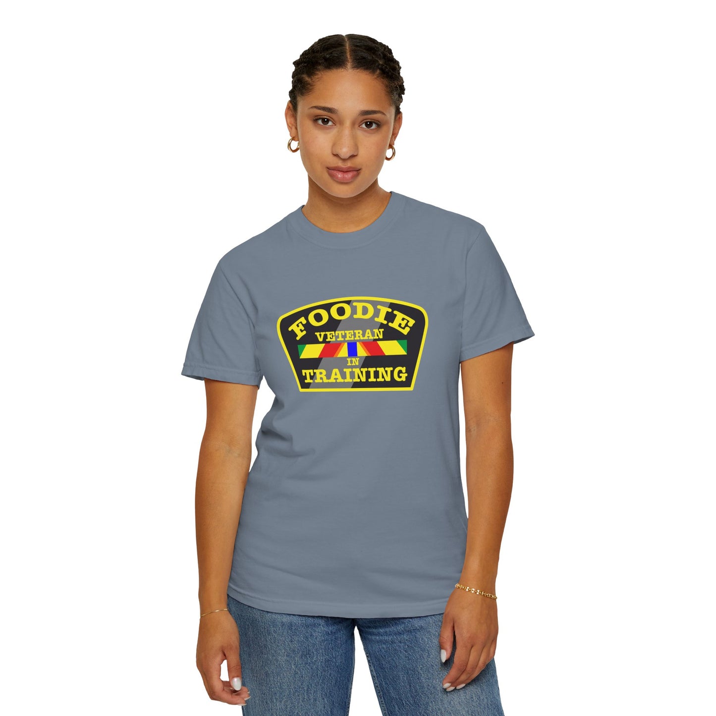 L.O.E.F Foodie Veteran IN TRAINING Unisex Tee Shirt (Yellow)