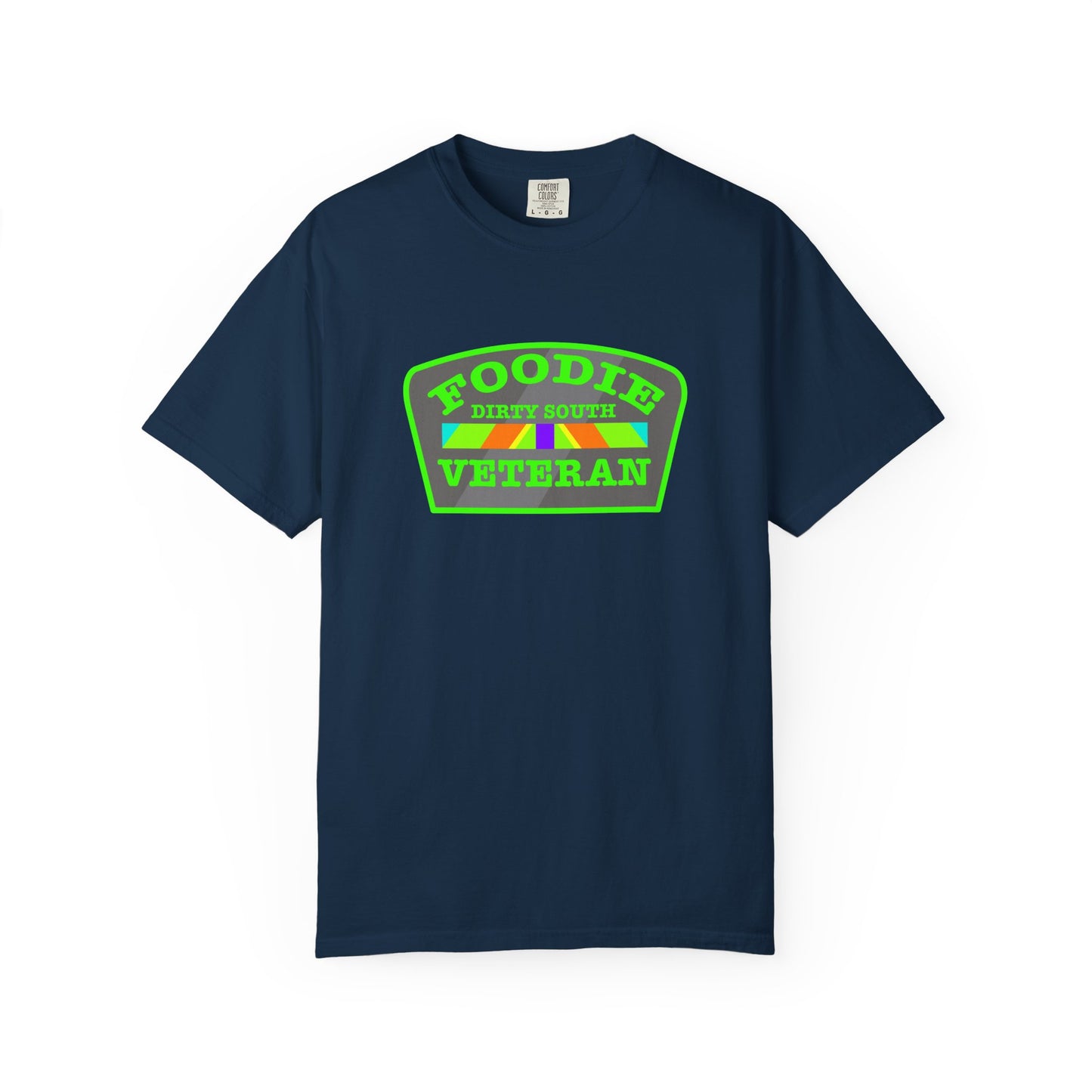 L.O.E.F Foodie Veteran DIRTY SOUTH Unisex Tee Shirt (Neon Green)