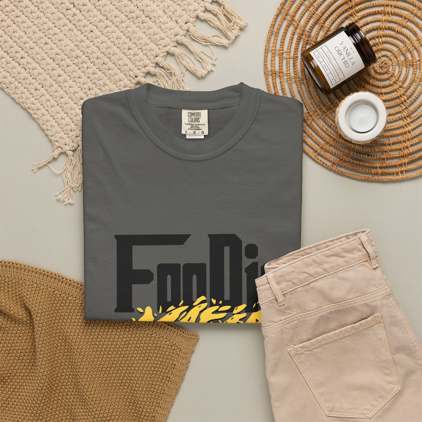 L.O.E.F Foodie Mafia Tee-Shirt (Mustard)