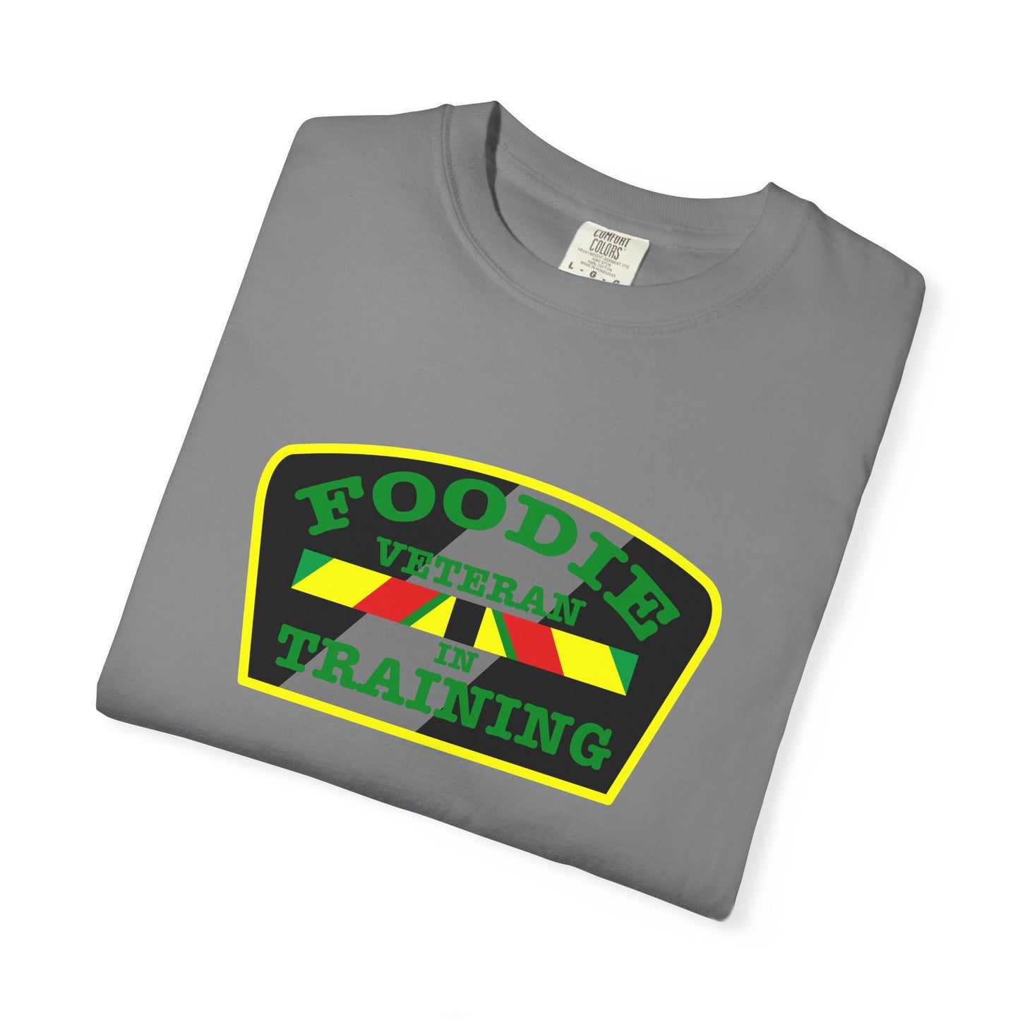 L.O.E.F Foodie Veteran IN TRAINING Unisex Tee Shirt (Green)