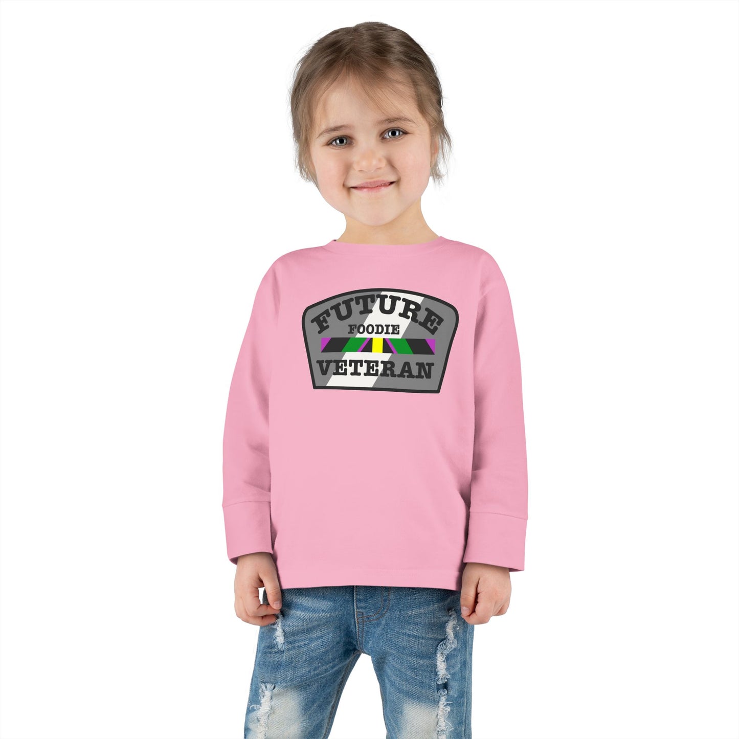 L.O.E.F Future Foodie Veteran Toddler Long Sleeve Tee (Gray)