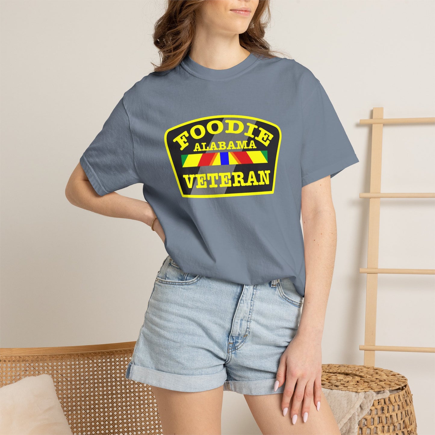 L.O.E.F Foodie Veteran ALABAMA Unisex Tee Shirt (Yellow)