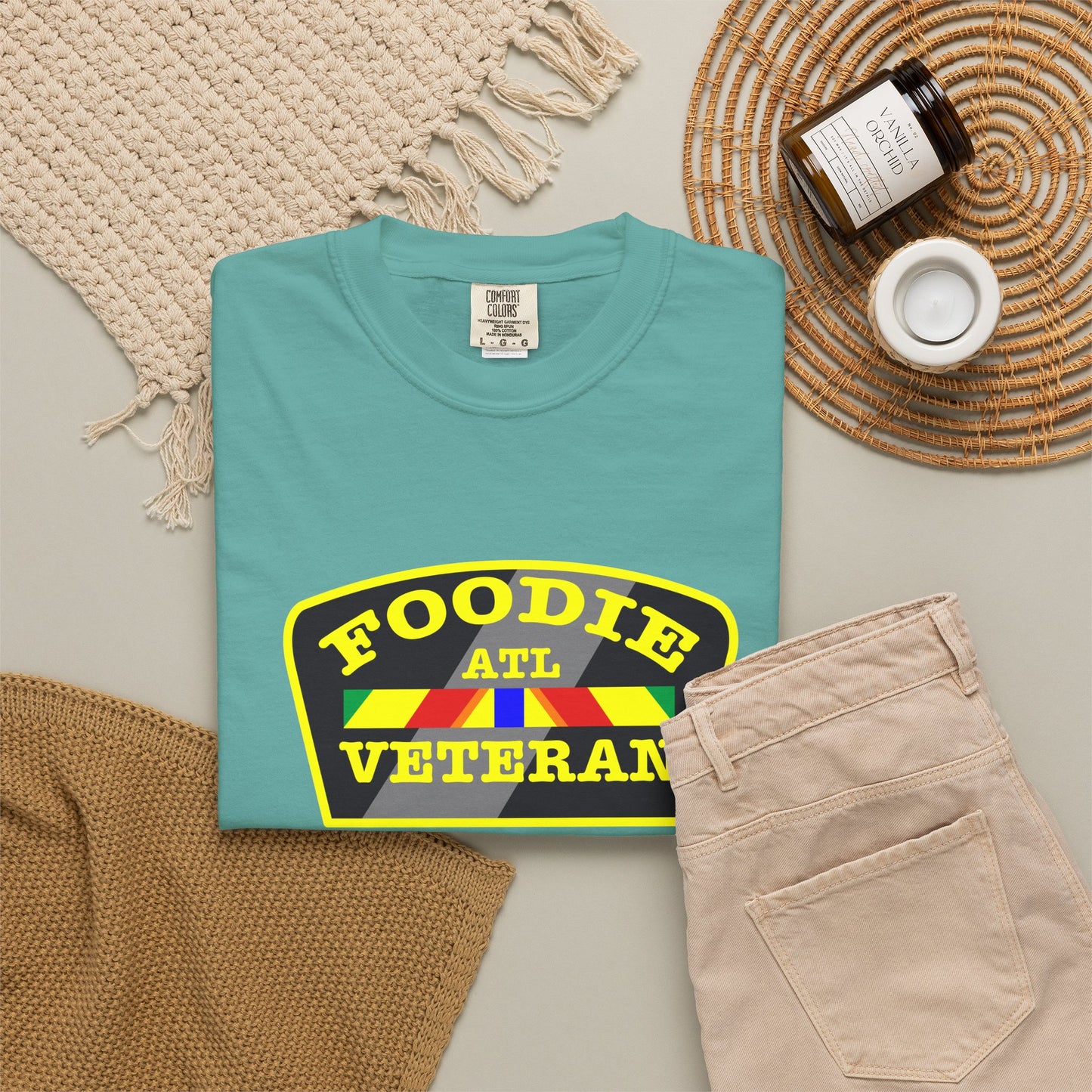 L.O.E.F Foodie Veteran ATL Unisex Tee Shirt (Yellow)