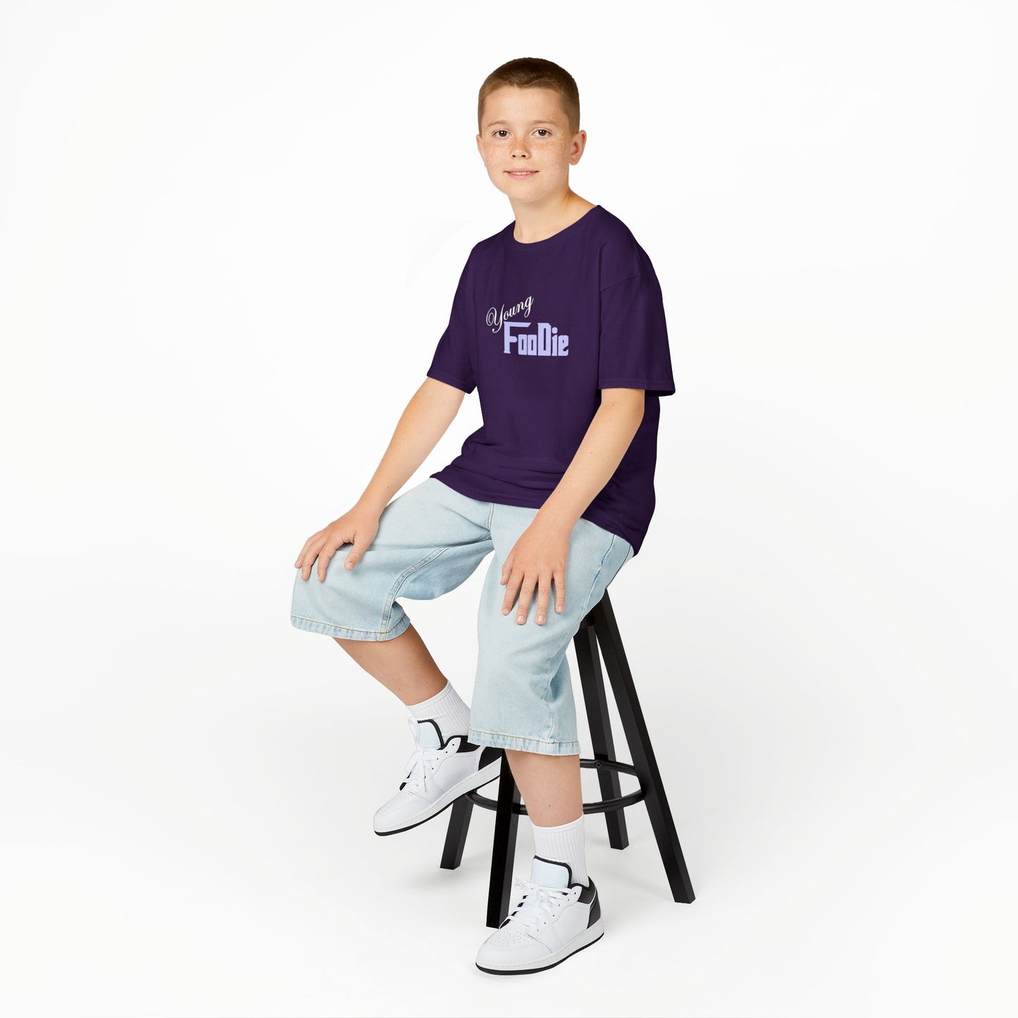 L.O.E.F White Young Foodie Kids Tee Shirt (Lavender)