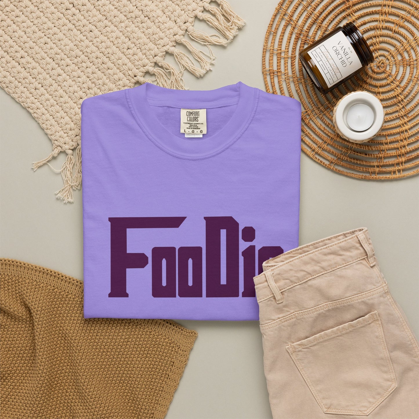 L.O.E.F Foodie Unisex Tee Shirt (Deep Purple)