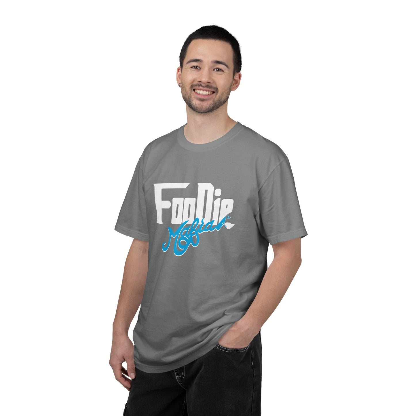 L.O.E.F White Foodie Mafia Unisex Tee Shirt  (Apricot)