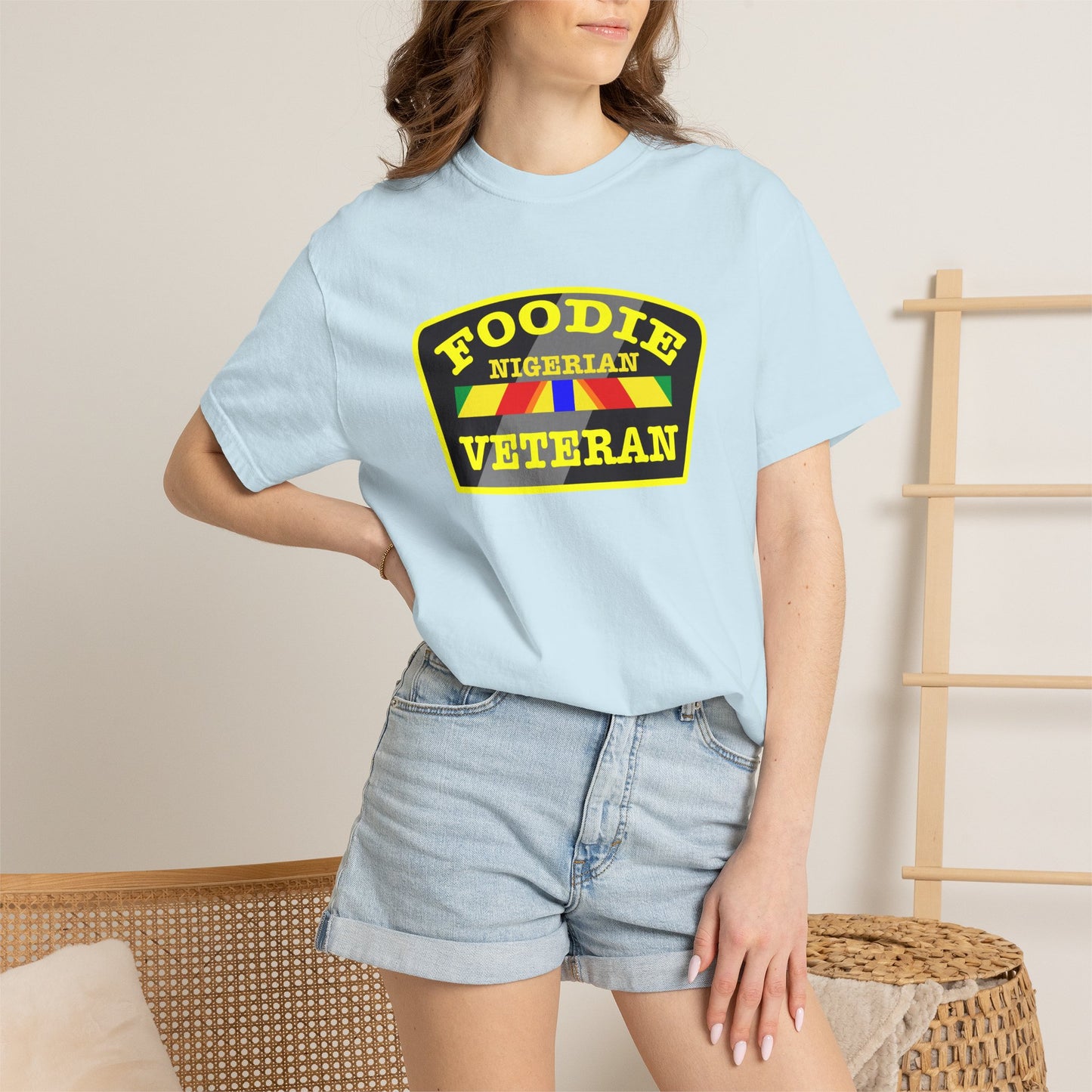 L.O.E.F Foodie Veteran NIGERIAN Unisex Tee Shirt (Yellow)
