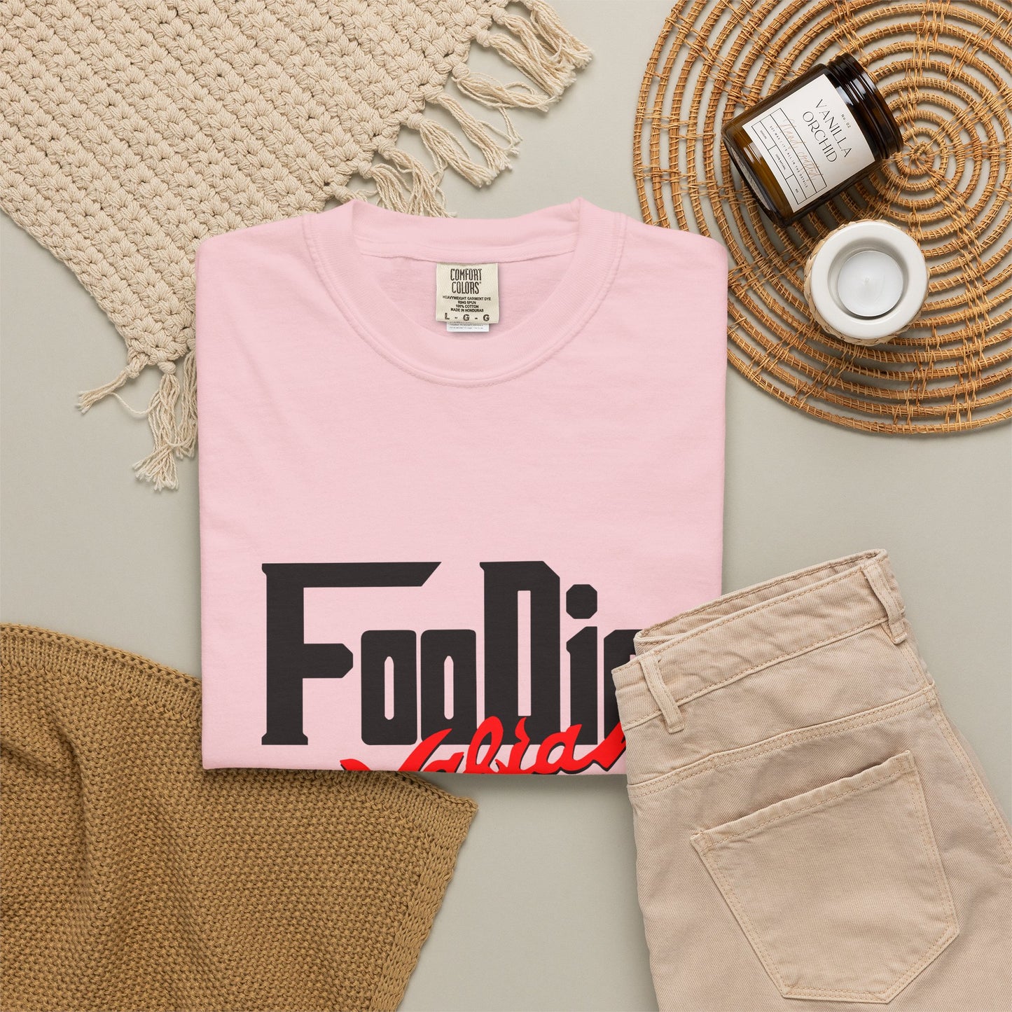 L.O.E.F Foodie Mafia Unisex Tee Shirt (Flat Red)