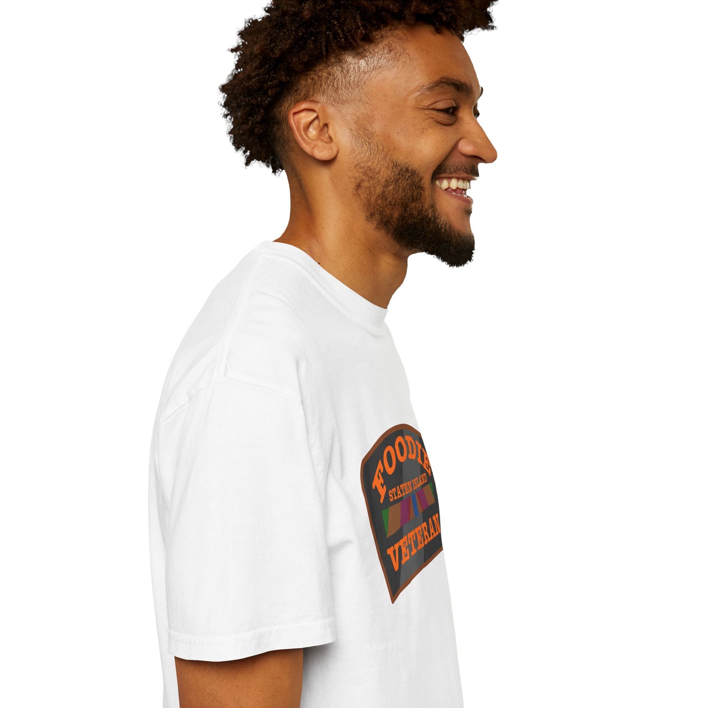 L.O.E.F Foodie Veteran STATEN ISLAND Unisex Tee Shirt (Orange)