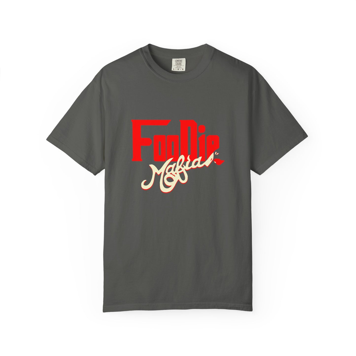 L.O.E.F Red Foodie Mafia Unisex Tee Shirt (Cream)