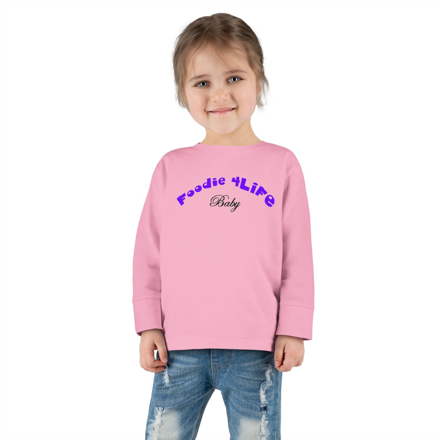 L.O.E.F Foodie 4Life Baby Long Sleeve Tee  (Violet)