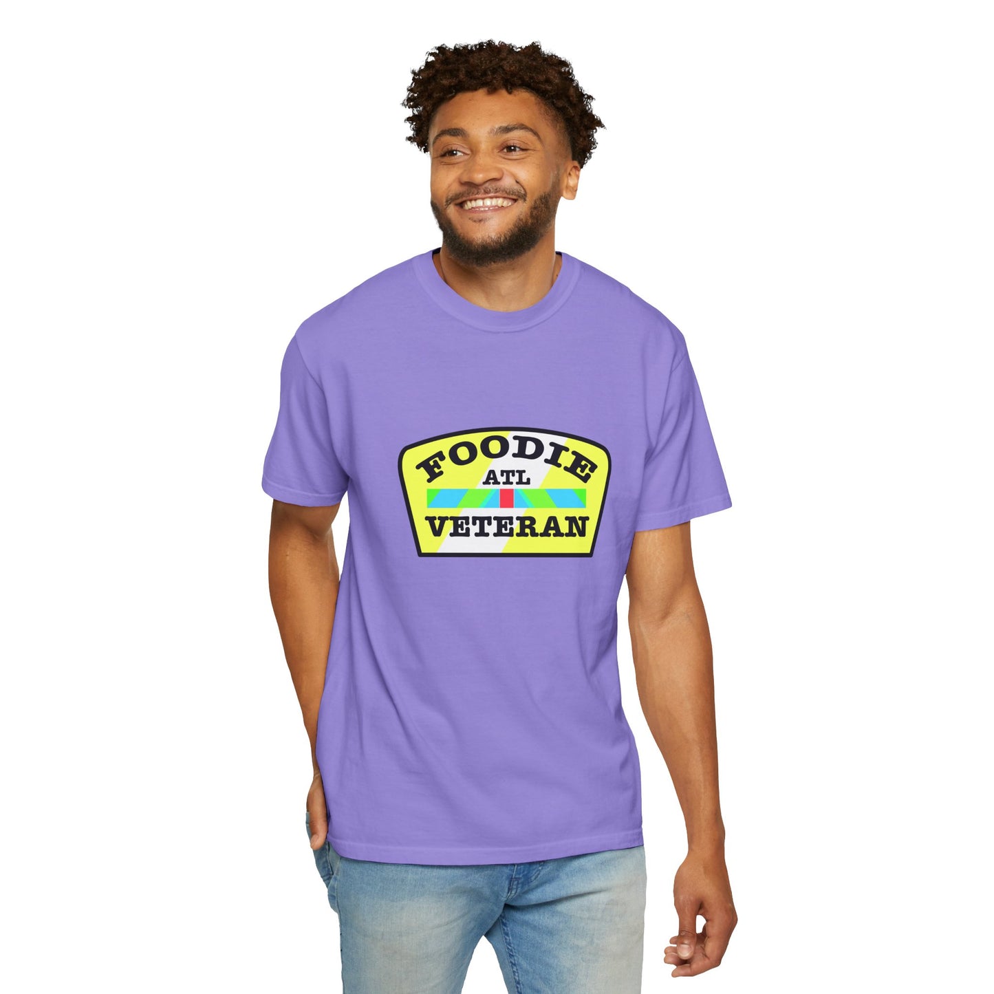 L.O.E.F Foodie Veteran ATL Unisex Tee Shirt (Yellow and Black)