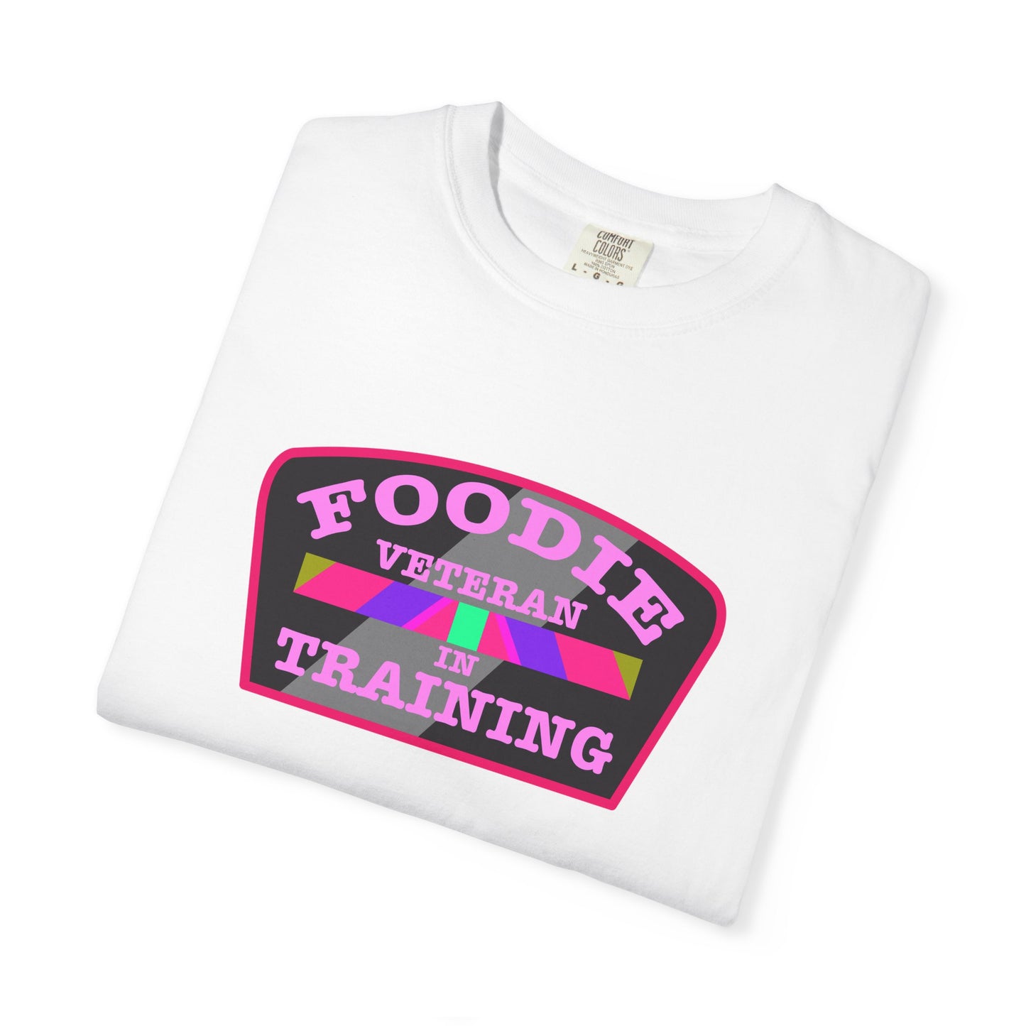 L.O.E.F Foodie Veteran IN TRAINING Unisex Tee Shirt (Pink)