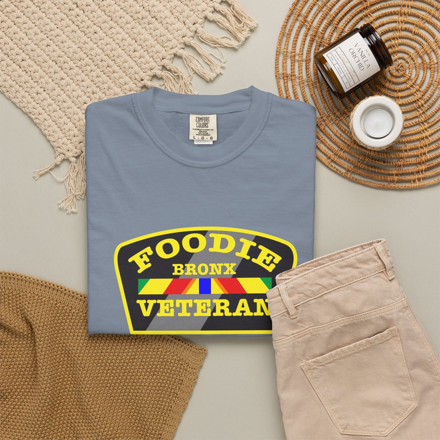 L.O.E.F Foodie Veteran Bronx Unisex Tee Shirt (Yellow)