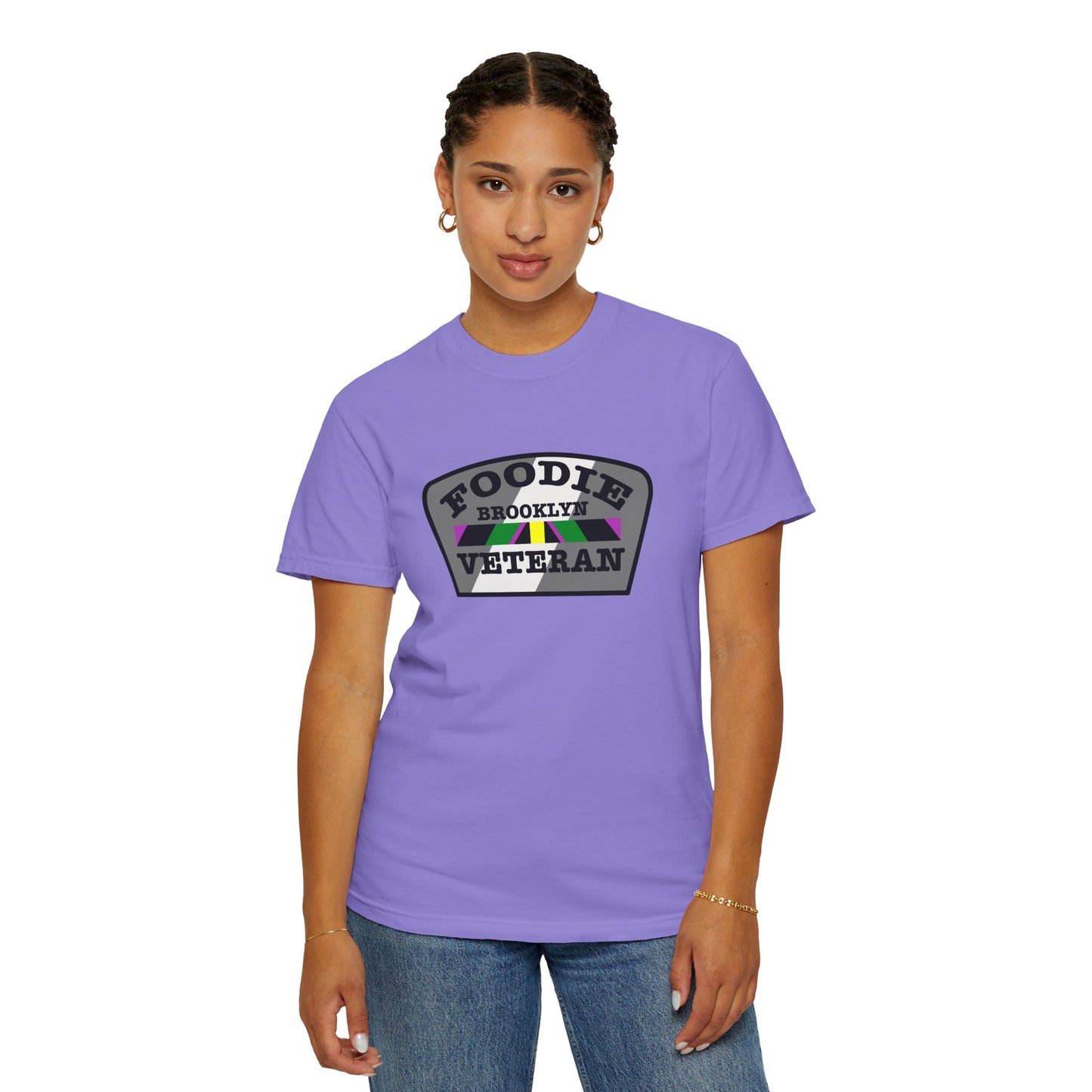 L.O.E.F Foodie Veteran Brooklyn Unisex Tee Shirt (Gray)